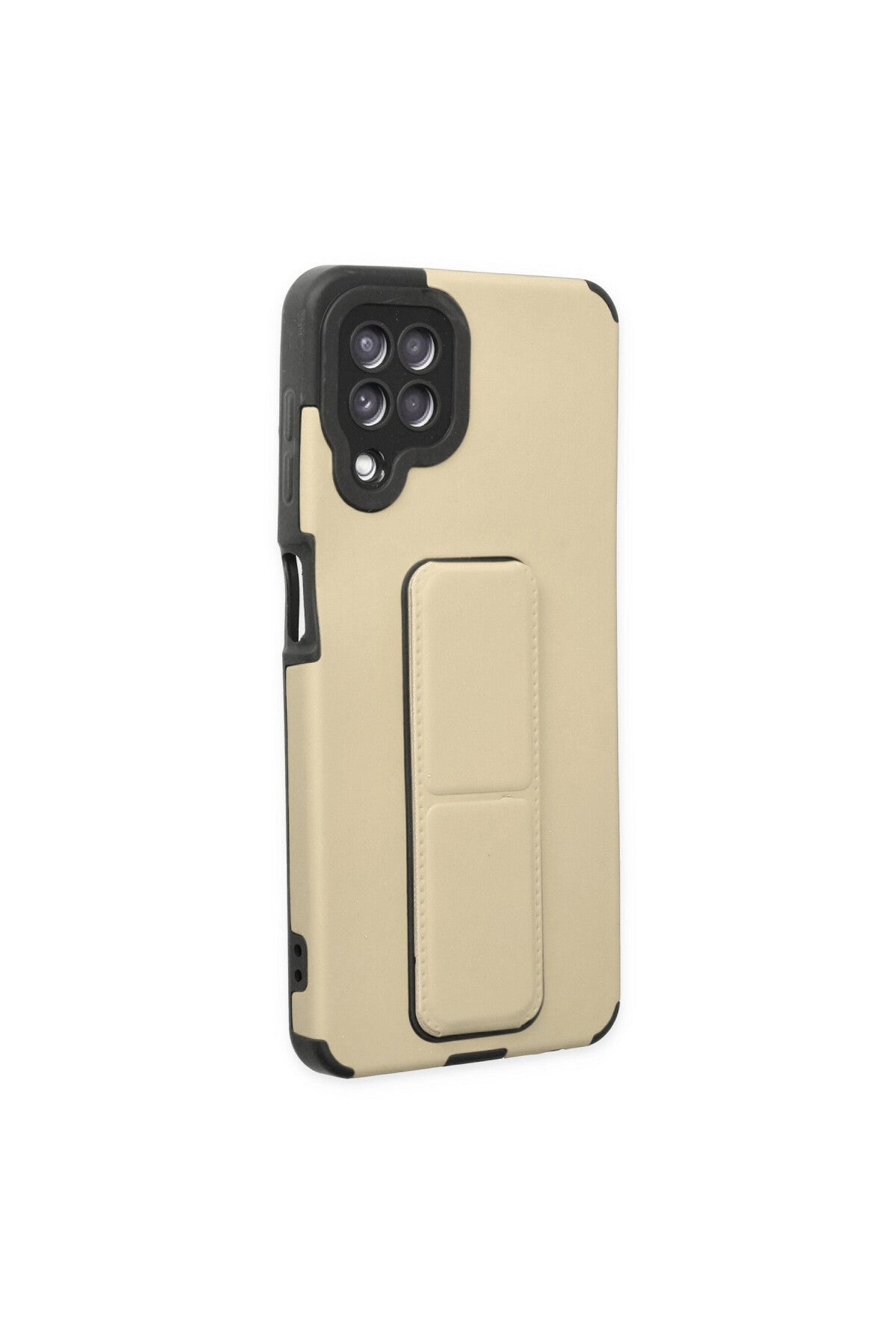 Samsung Galaxy A22 Uyumlu Kılıf Mega Standlı Silikon - Gold