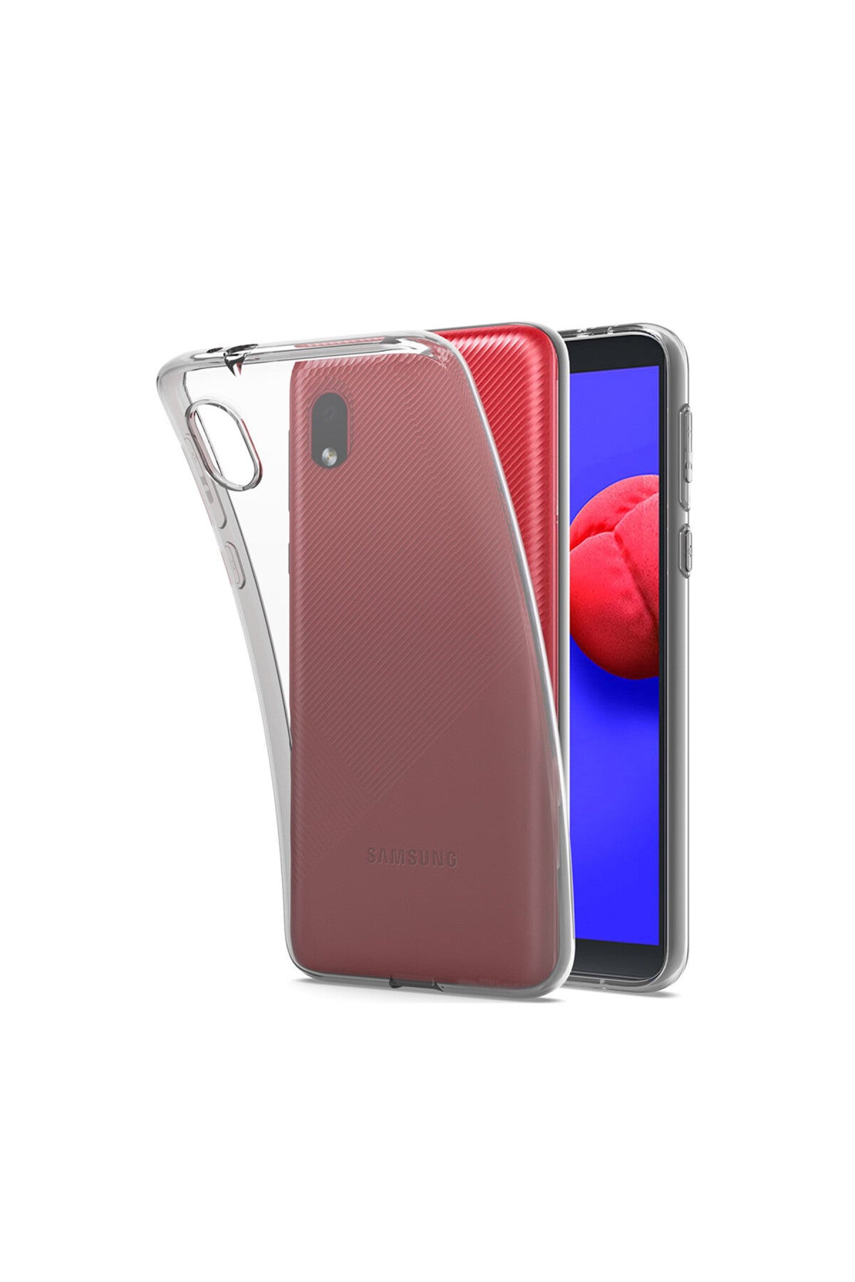 Samsung Galaxy A01 Core Uyumlu Kılıf Lüx Şeffaf Silikon