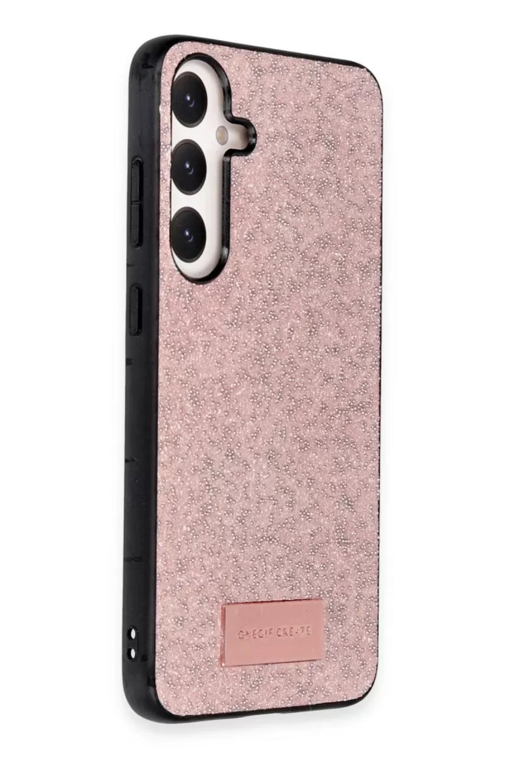 Onegif Samsung Galaxy A05S Uyumlu Bright Simli Kapak - Pembe