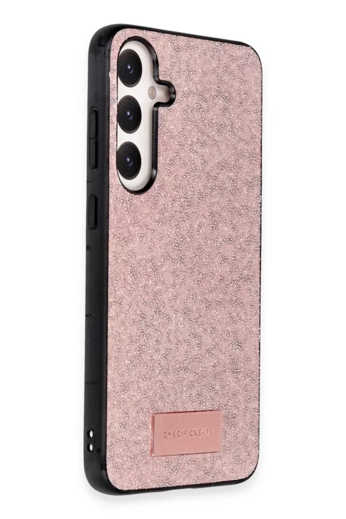 Onegif Samsung Galaxy A05S Uyumlu Bright Simli Kapak - Pembe