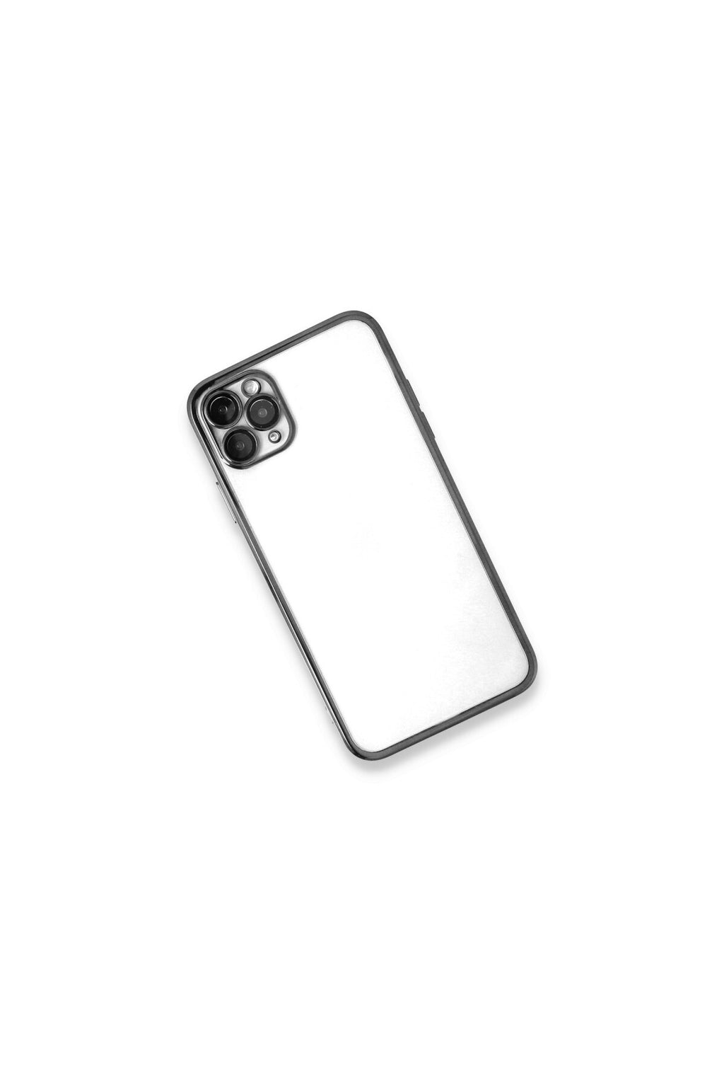 Apple iPhone 11 Pro Uyumlu Kılıf Lensli Silikon - Gümüş