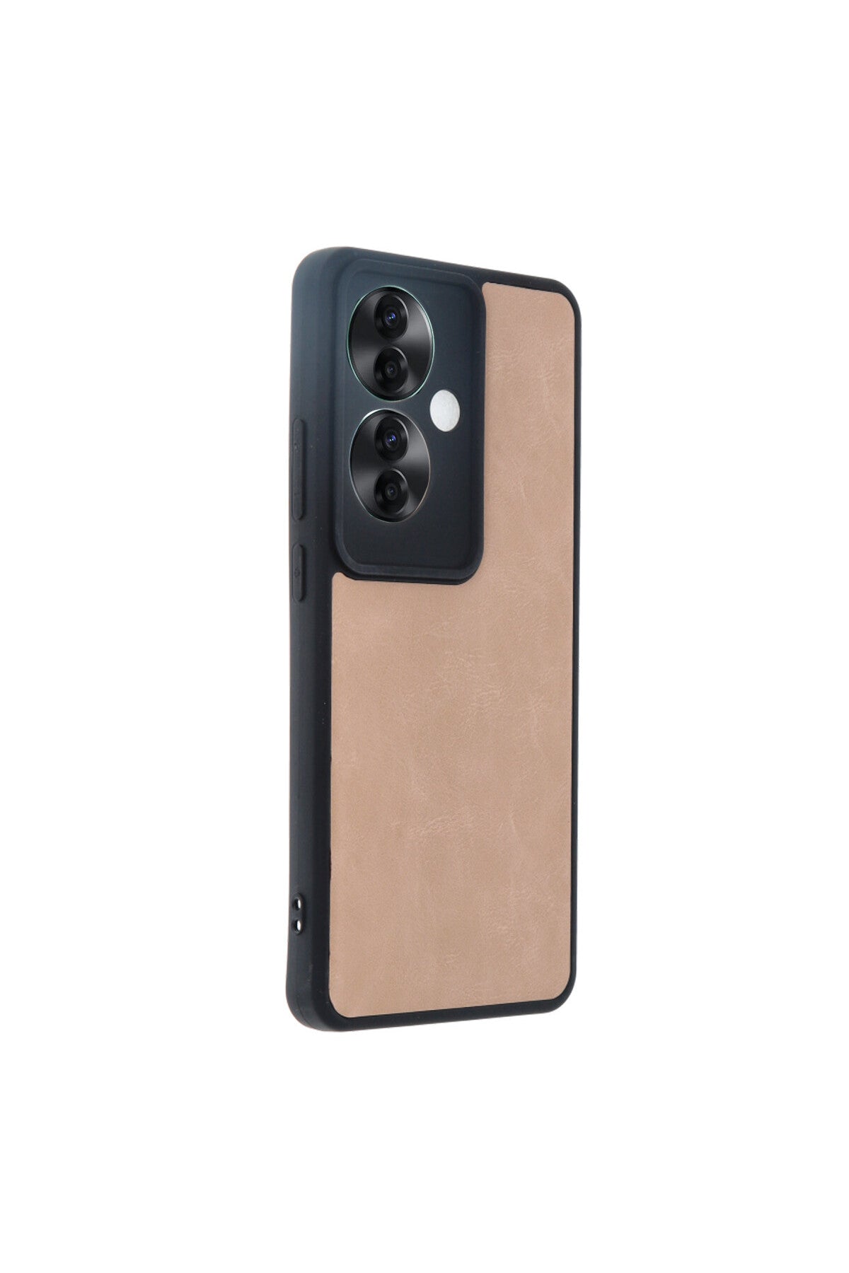 Oppo Reno 11F Uyumlu Kılıf Aras Deri Kapak - Pudra