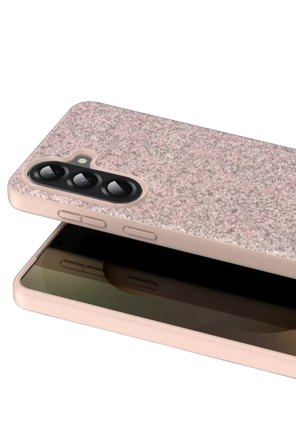 Onegif Samsung Galaxy A17 5G Uyumlu Bright Simli Kapak - Pembe