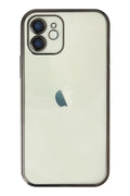 Apple iPhone 12 Uyumlu Kılıf Lensli Silikon - Siyah