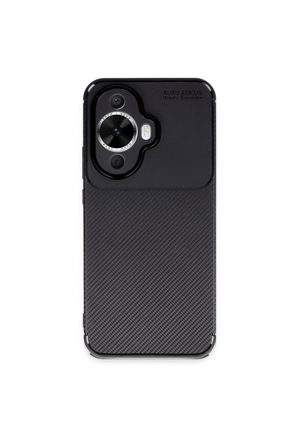Huawei Nova 12S Uyumlu Kılıf Auto Focus Karbon Kapak - Siyah