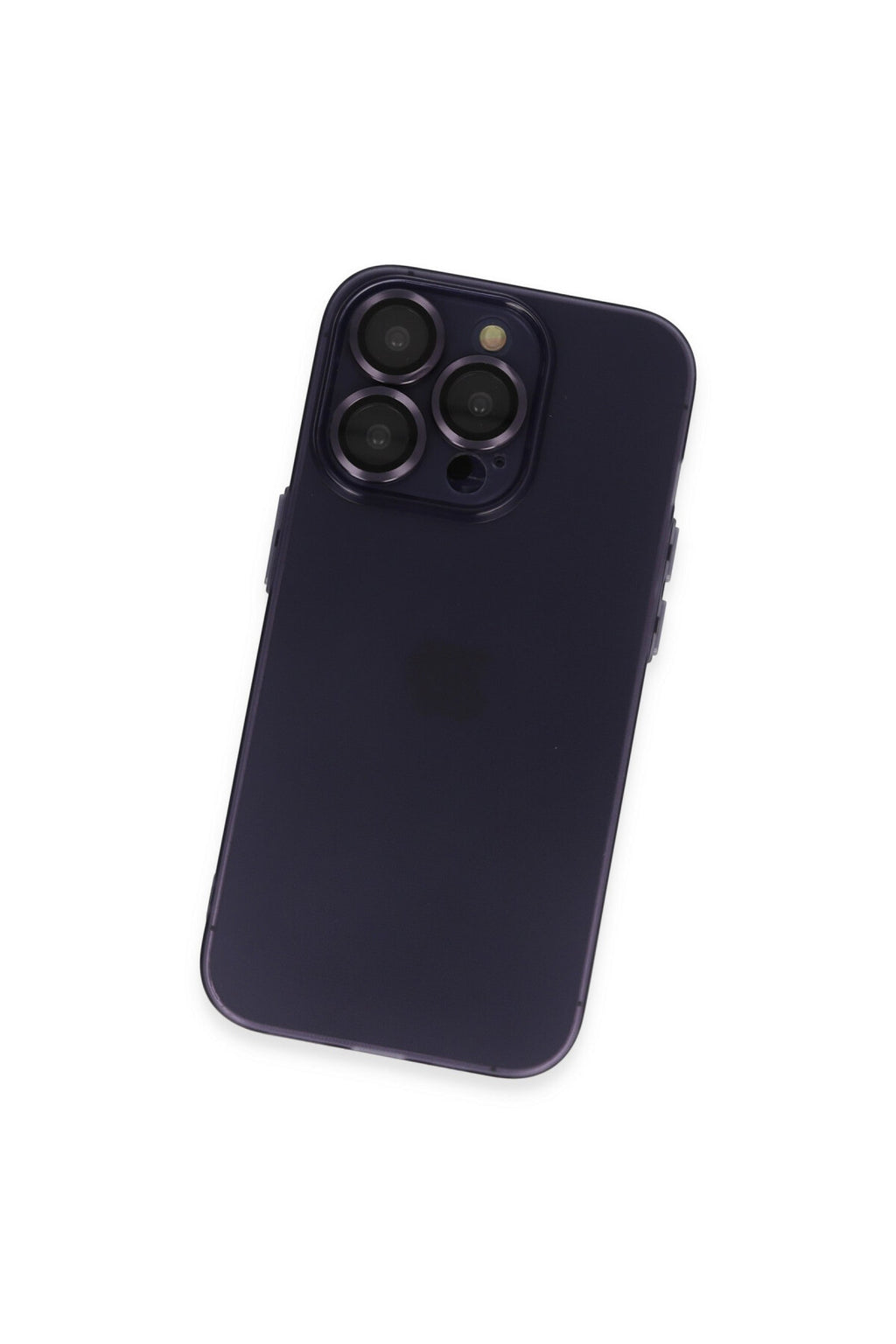 Apple iPhone 14 Pro Max Uyumlu Kılıf Luko Lens Silikon - Derin Mor