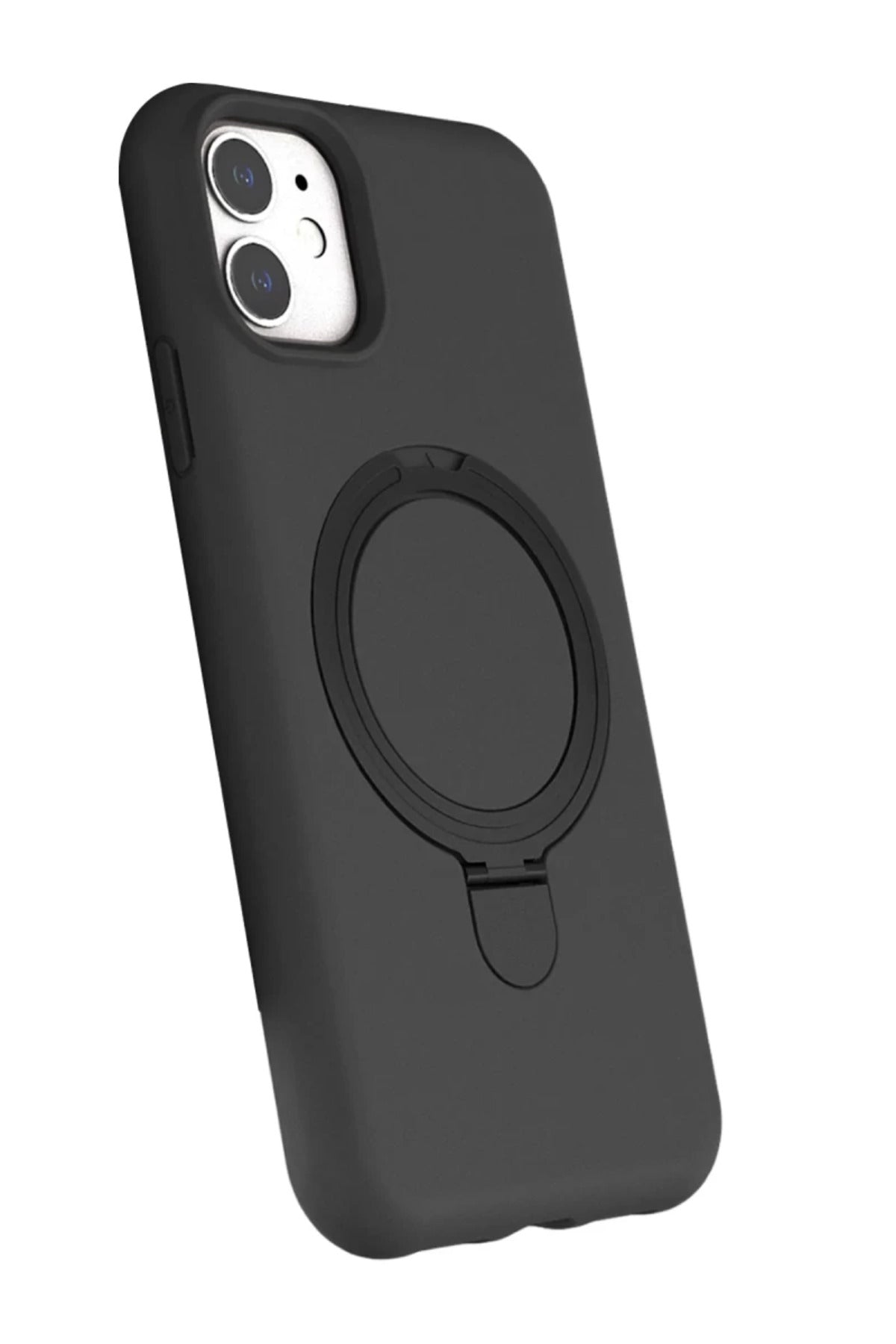 Apple iPhone 11 Uyumlu Regal Magsafe Standlı Kapak - Titan Gri