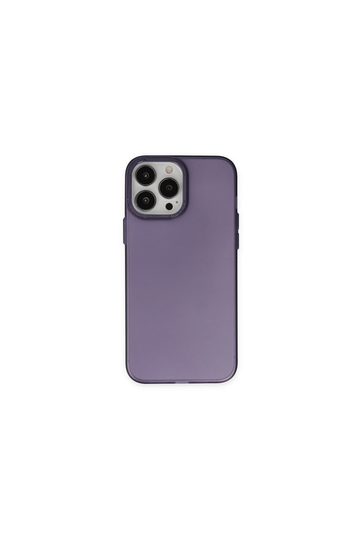 Apple iPhone 13 Pro Max Uyumlu Kılıf Modos Metal Kapak - Derin Mor