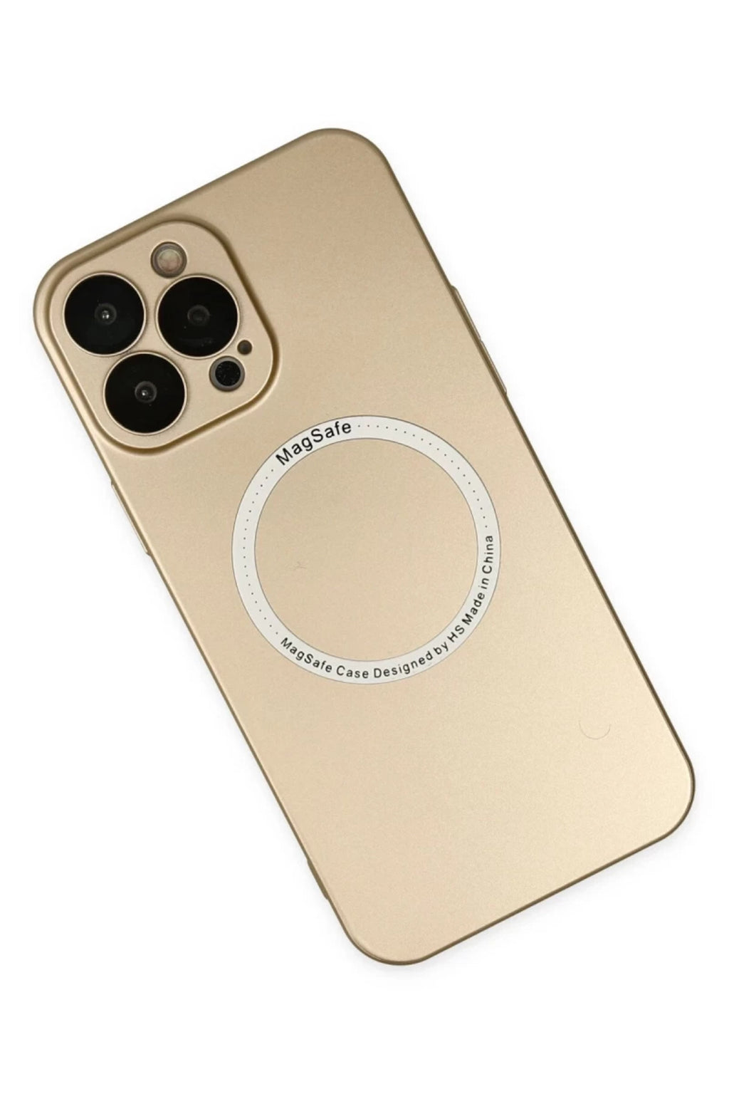 Apple iPhone 13 Pro Uyumlu Kılıf Jack Magneticsafe Lens Silikon - Gold