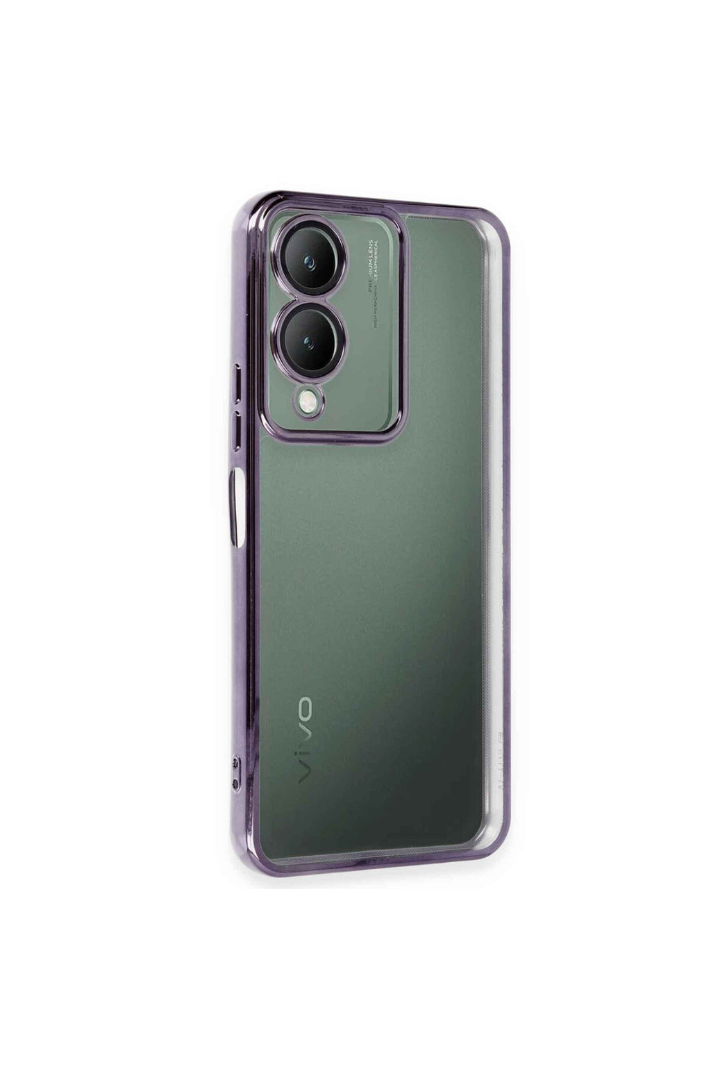 Vivo Y17S Uyumlu Kılıf Lensli Silikon - Mor