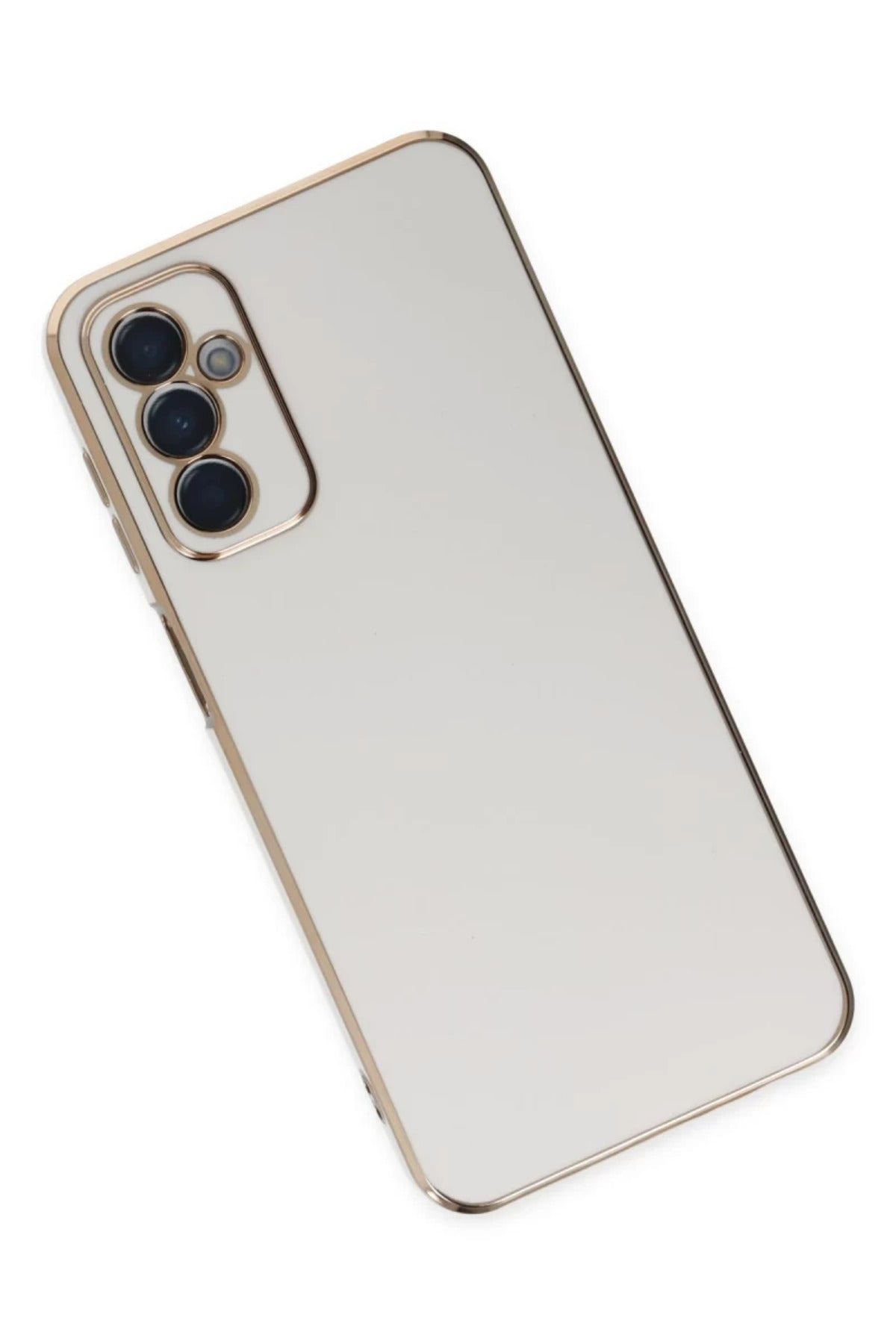 Samsung Galaxy M23 Uyumlu Kılıf Volet Silikon - Beyaz