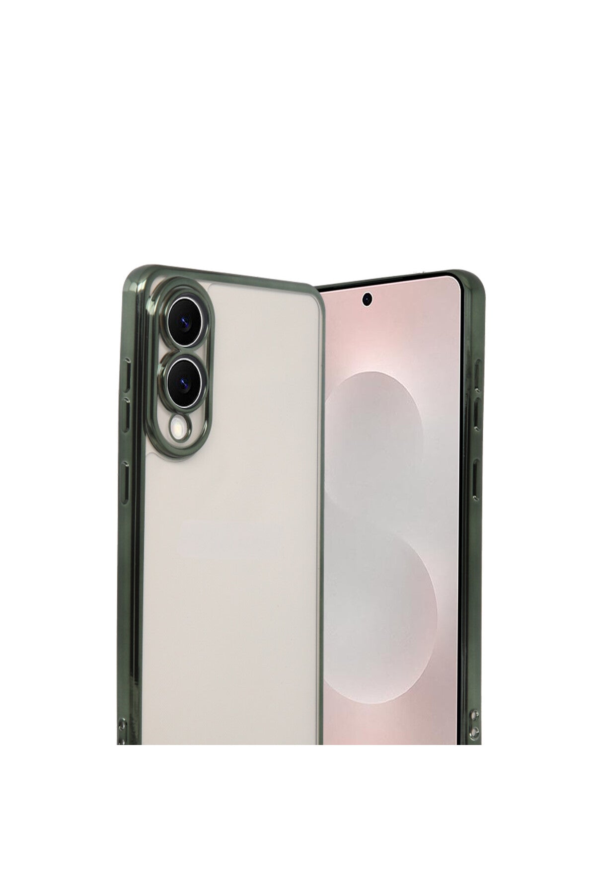 Samsung Galaxy S25 Uyumlu Edge Lensli Silikon - Yeşil