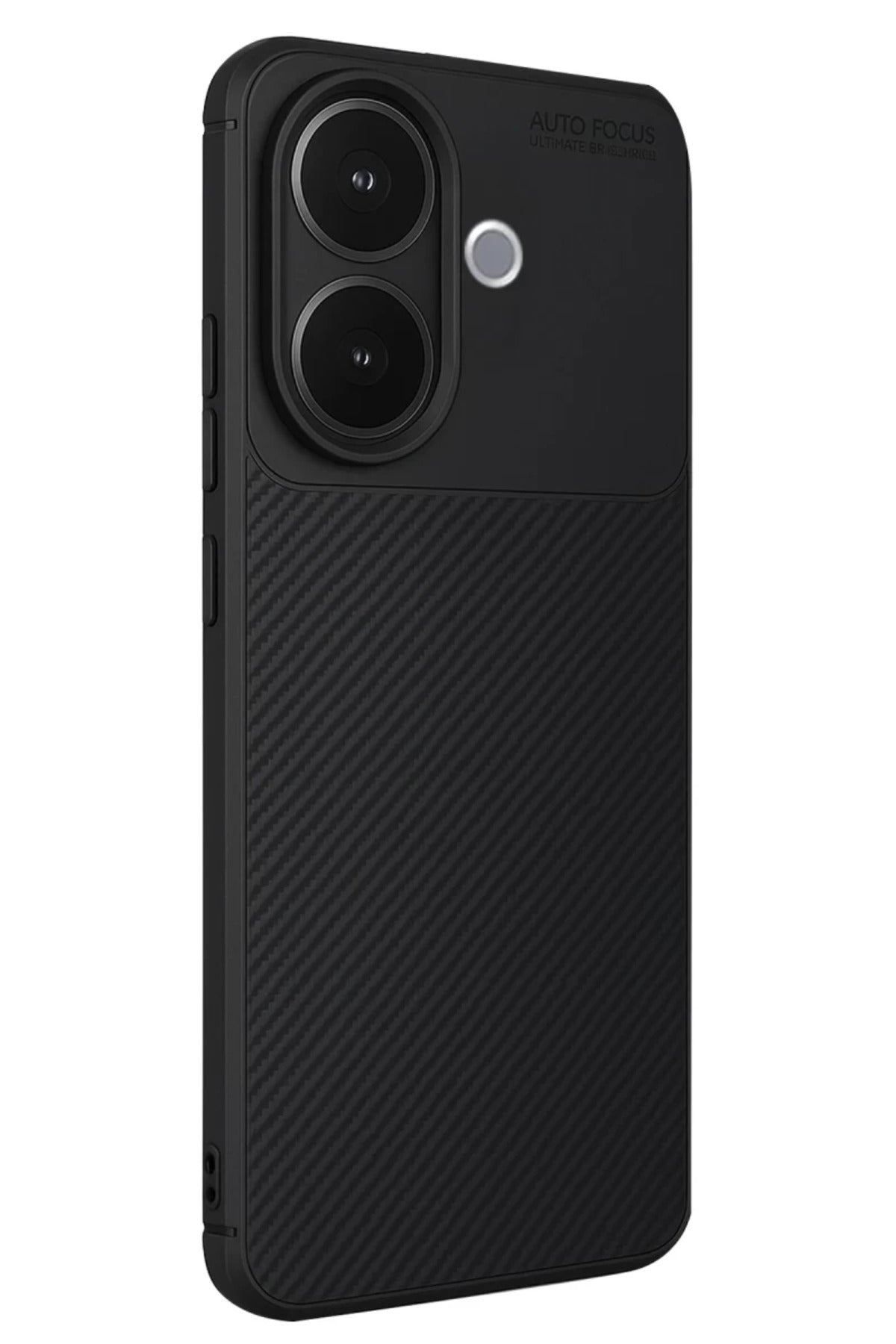 Vivo V60 Lite Uyumlu Auto Focus Karbon Kapak - Siyah