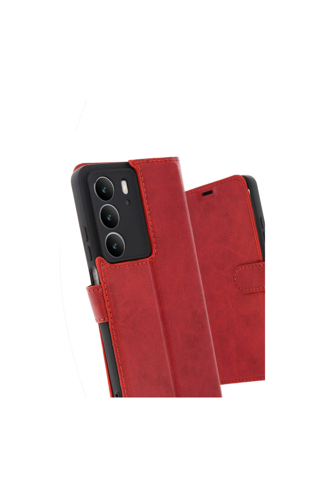 Realme C75 4G Uyumlu Trend S Plus Kapaklı Kılıf - Kırmızı