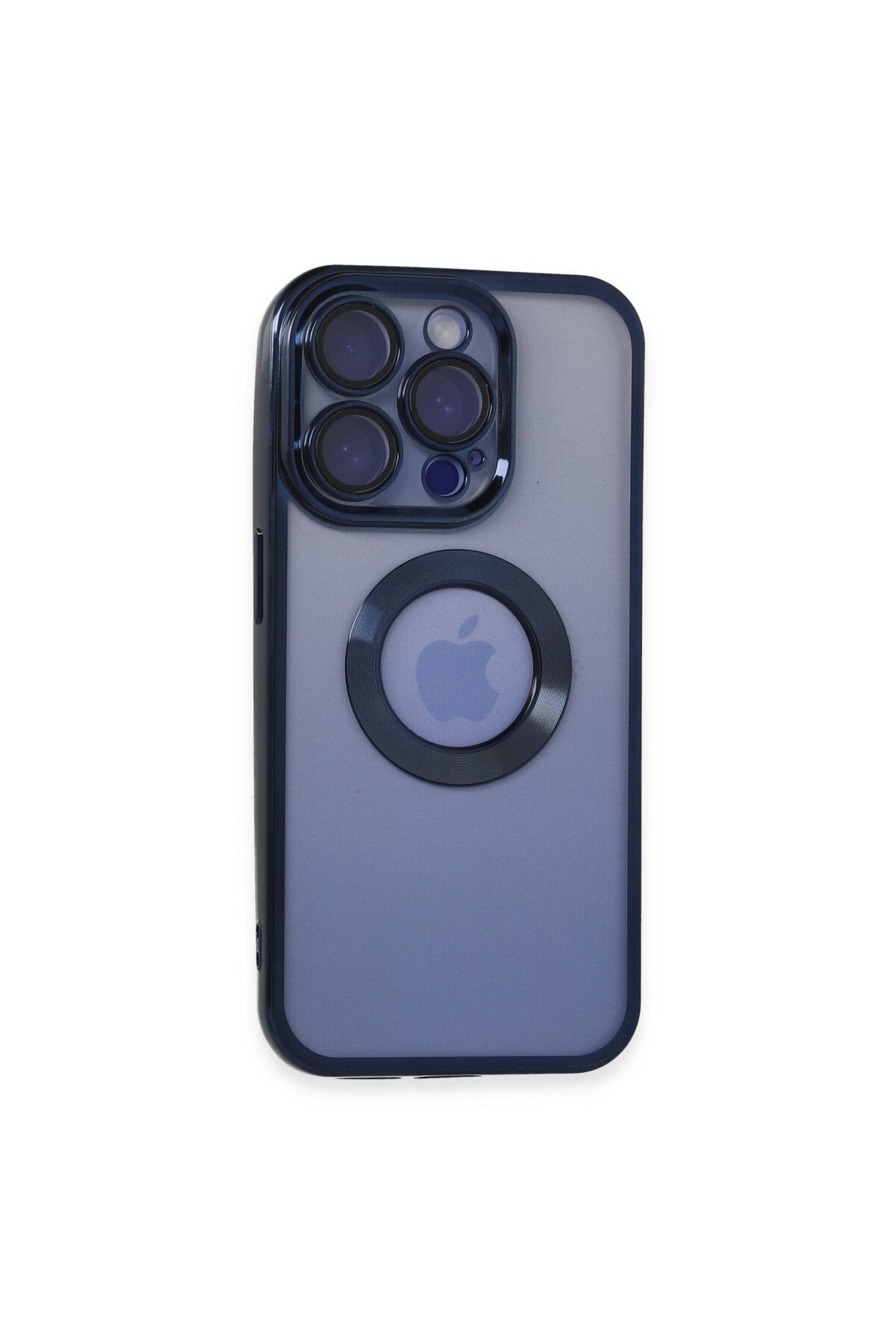 Apple iPhone 15 Pro Max Uyumlu Kılıf Slot Silikon - Lacivert