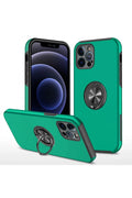 Apple iPhone 12 Pro Uyumlu Kılıf Elit Yüzüklü Kapak - Yeşil