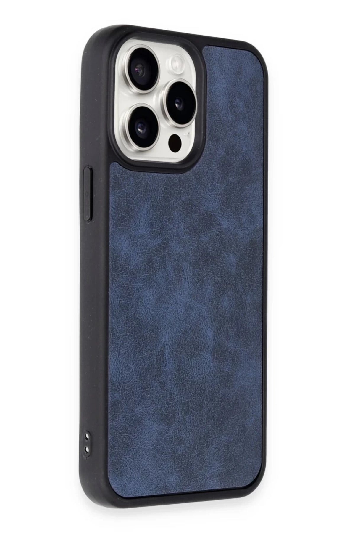 Apple iPhone 15 Pro Max Uyumlu Kılıf Aras Deri Kapak - Lacivert