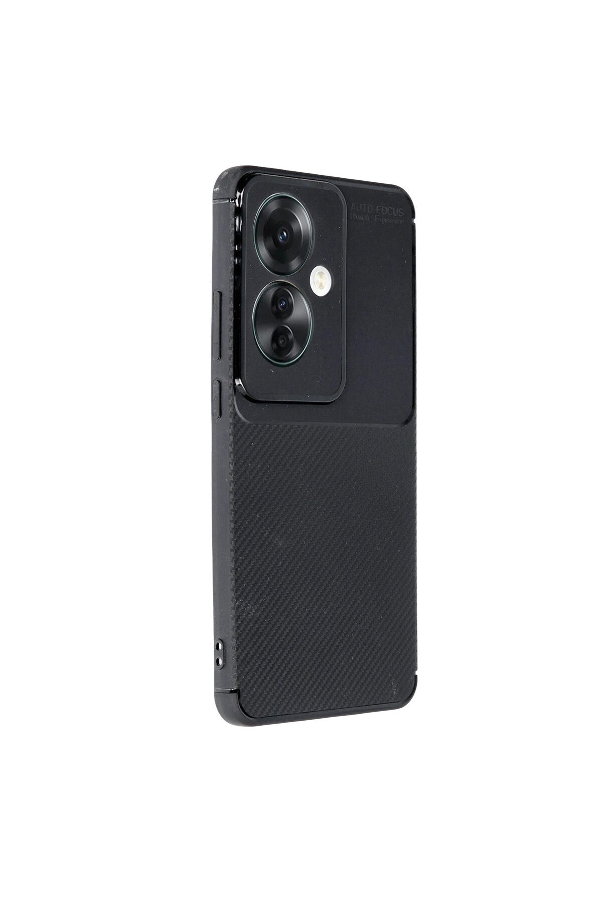 Oppo Reno 11F Uyumlu Kılıf Auto Focus Karbon Kapak - Siyah