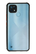 Realme C21 Uyumlu Kılıf Miami Şeffaf Silikon - Siyah