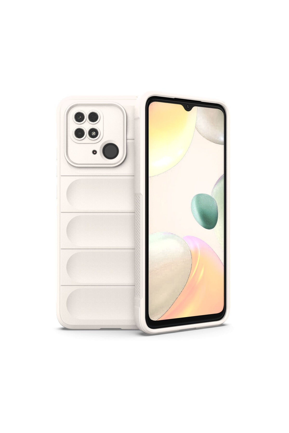 Xiaomi Redmi 10C Uyumlu Kılıf Optimum Silikon - Krem