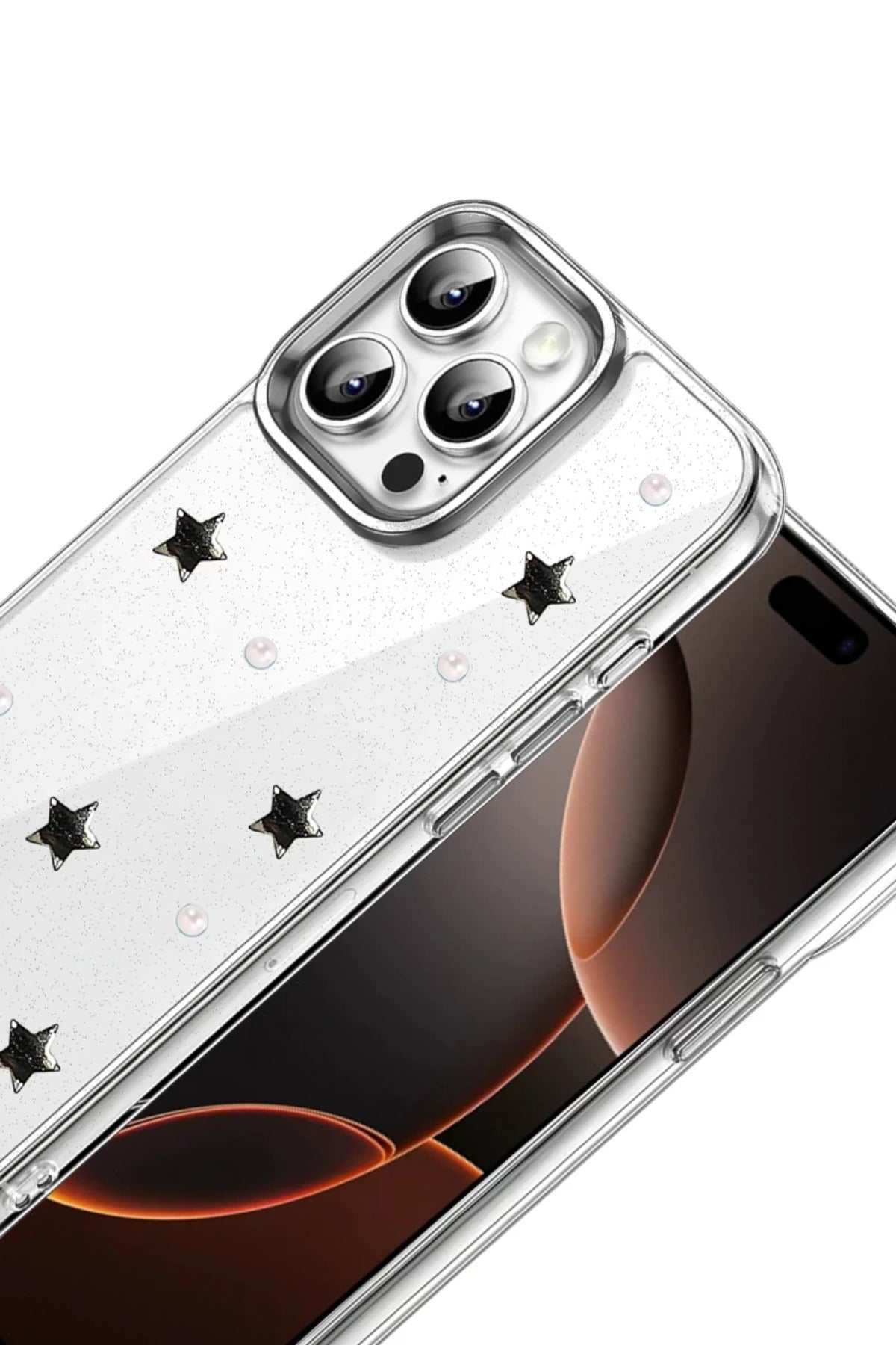 Apple iPhone 15 Pro Uyumlu Fiyonk Desenli Kapak - Desen 7