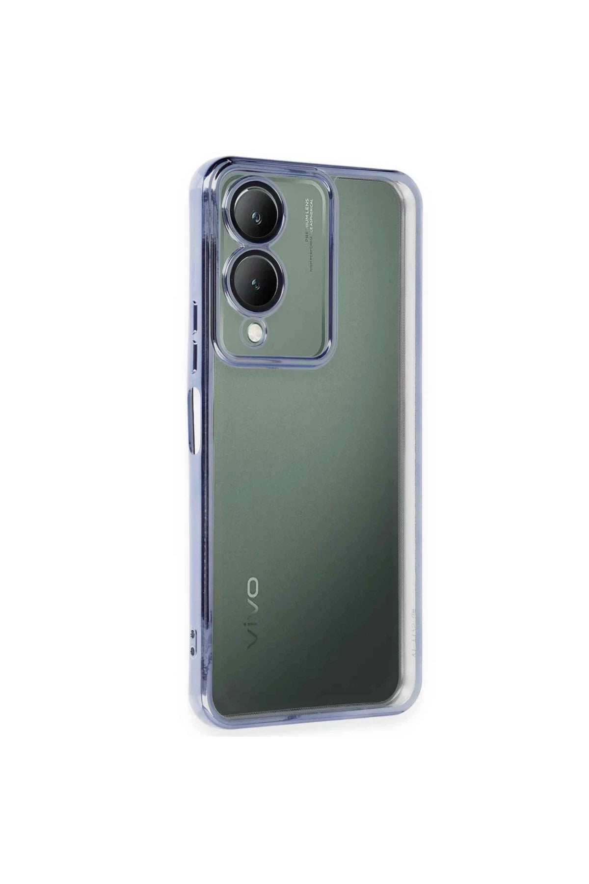Vivo Y17S Uyumlu Kılıf Lensli Silikon - Açık Mavi