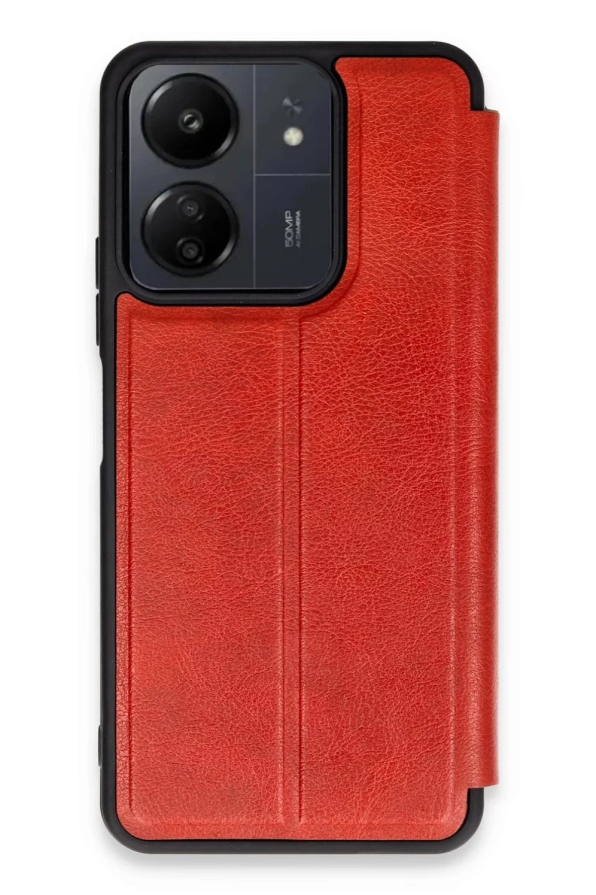 Xiaomi Redmi 13C Uyumlu Kılıf Flip Cover - Kırmızı