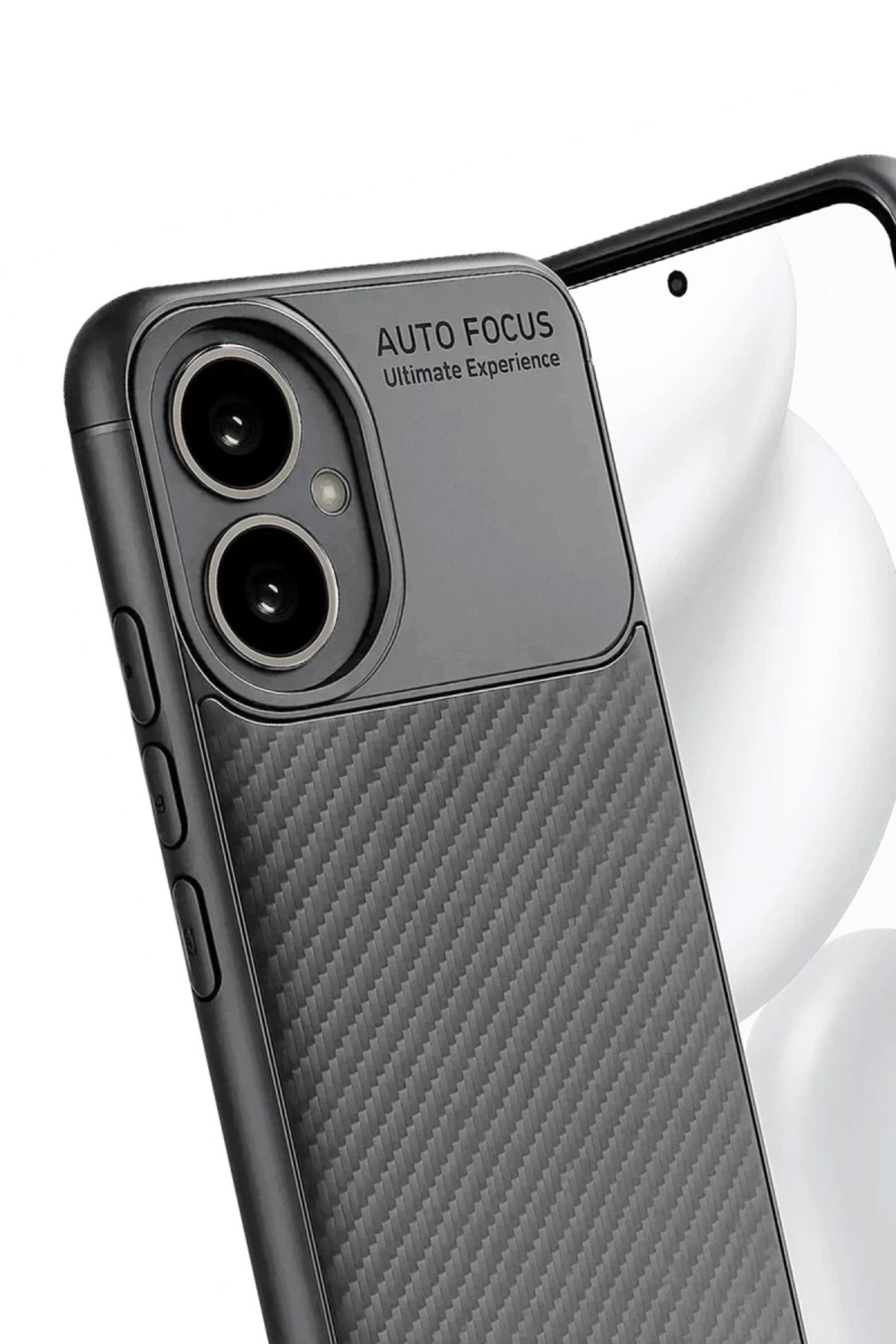 Honor 400 Uyumlu Kılıf Auto Focus Karbon Kapak - Gri