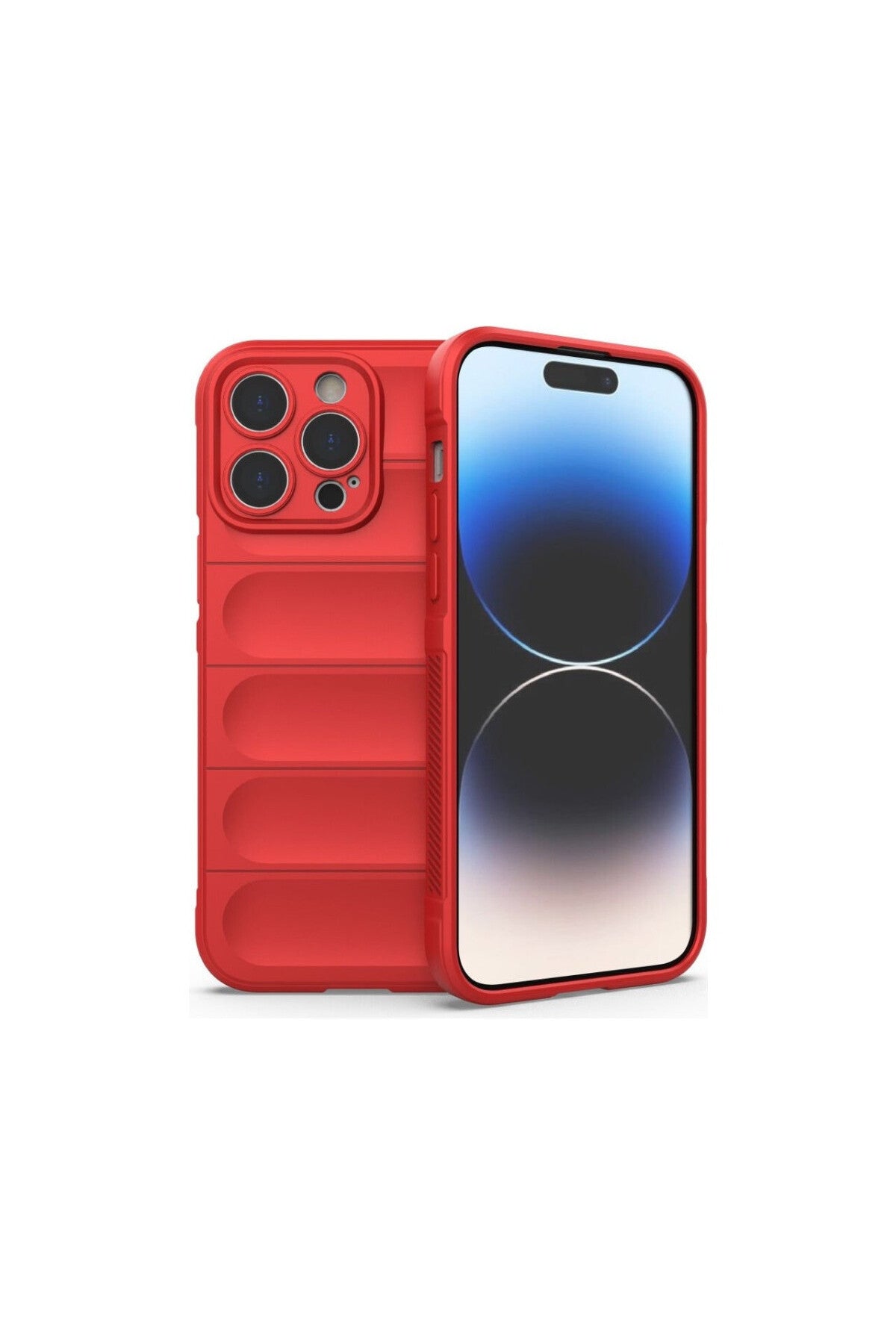 Apple iPhone 16 Pro Max Uyumlu Kılıf Optimum Silikon - Kırmızı