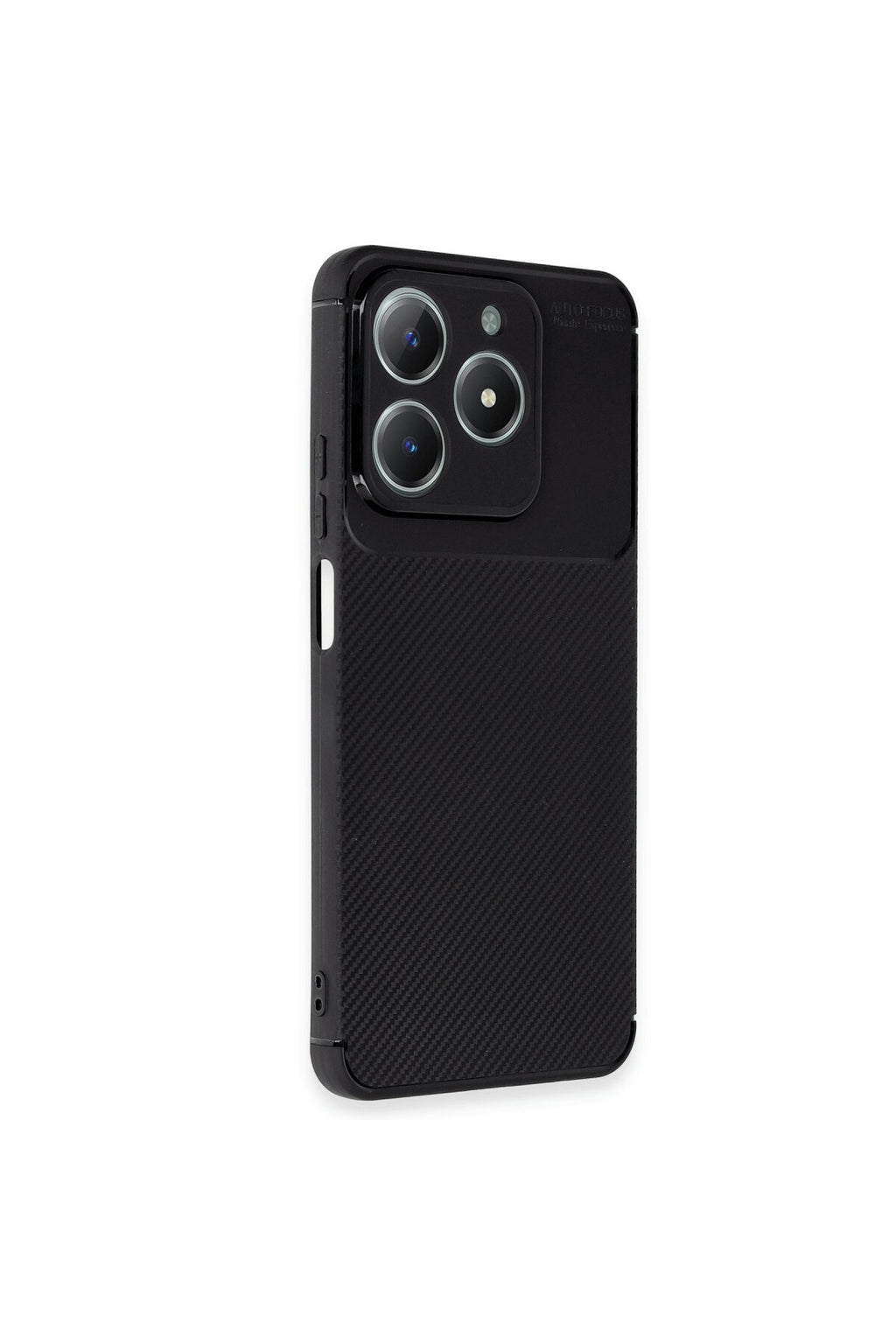 Realme C61 Uyumlu Kılıf Auto Focus Karbon Kapak - Siyah