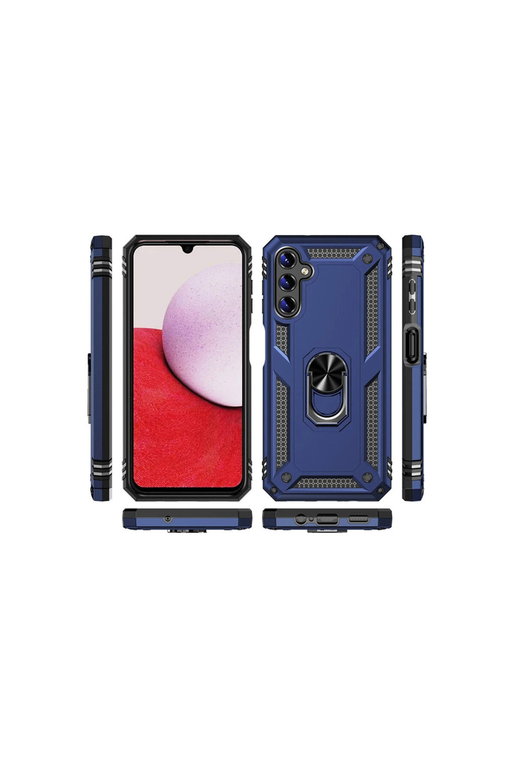 Samsung Galaxy A04S Uyumlu Kılıf Sofya Yüzüklü Silikon Kapak - Yeşil