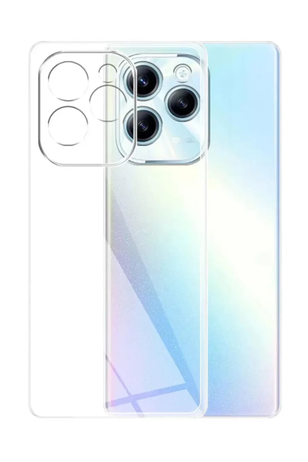 İnfinix Hot 40i Uyumlu Kılıf Lüx Şeffaf Silikon