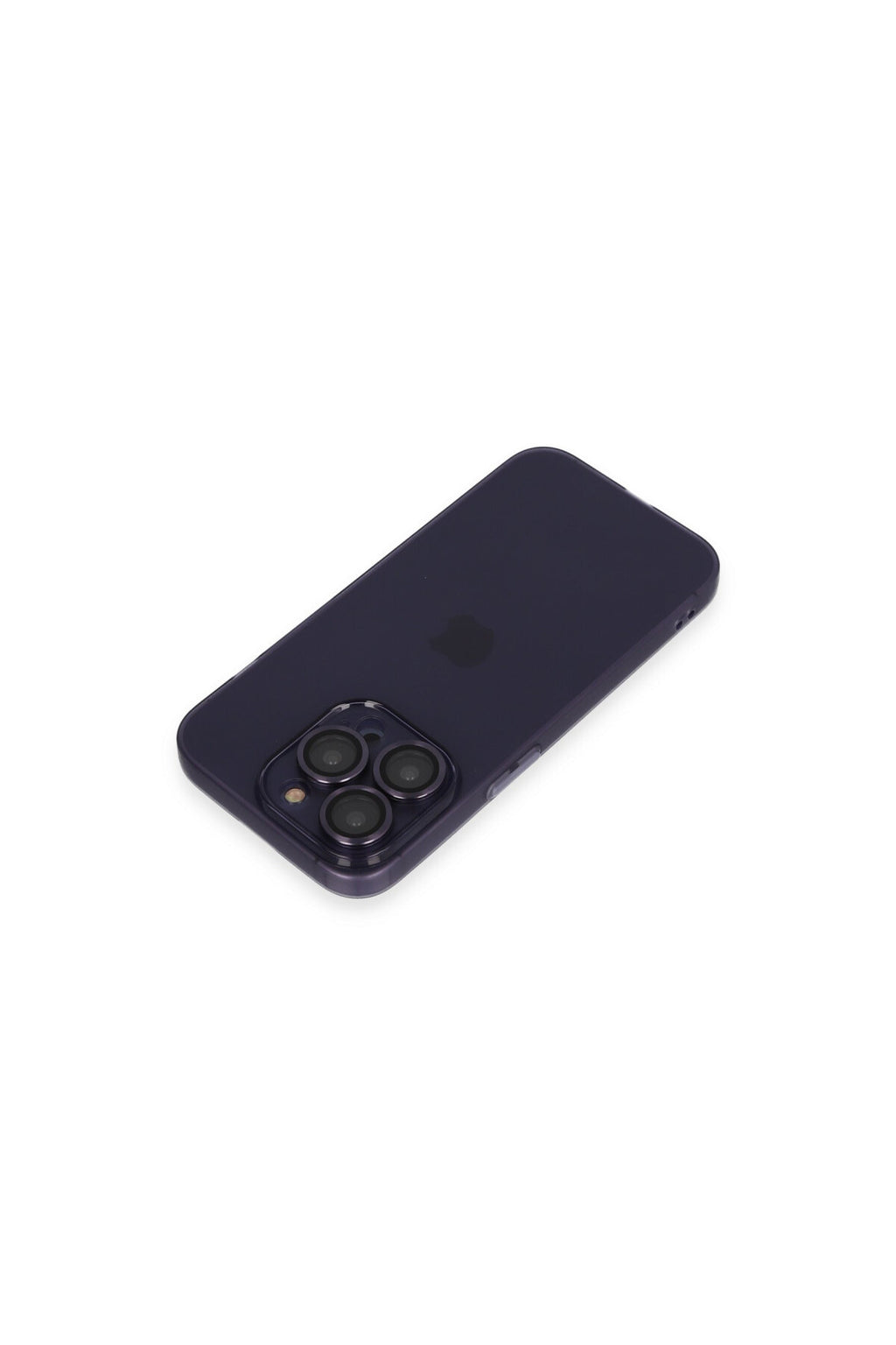 Apple iPhone 14 Pro Max Uyumlu Kılıf Luko Lens Silikon - Derin Mor