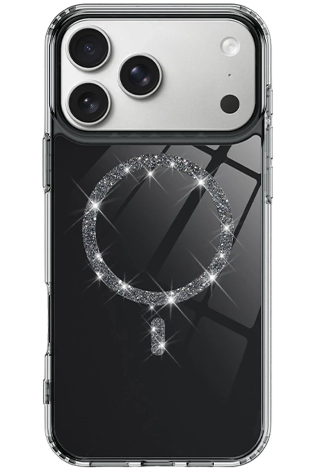 Apple iPhone 17 Pro Uyumlu Live Diamond Magsafe Kapak - Siyah