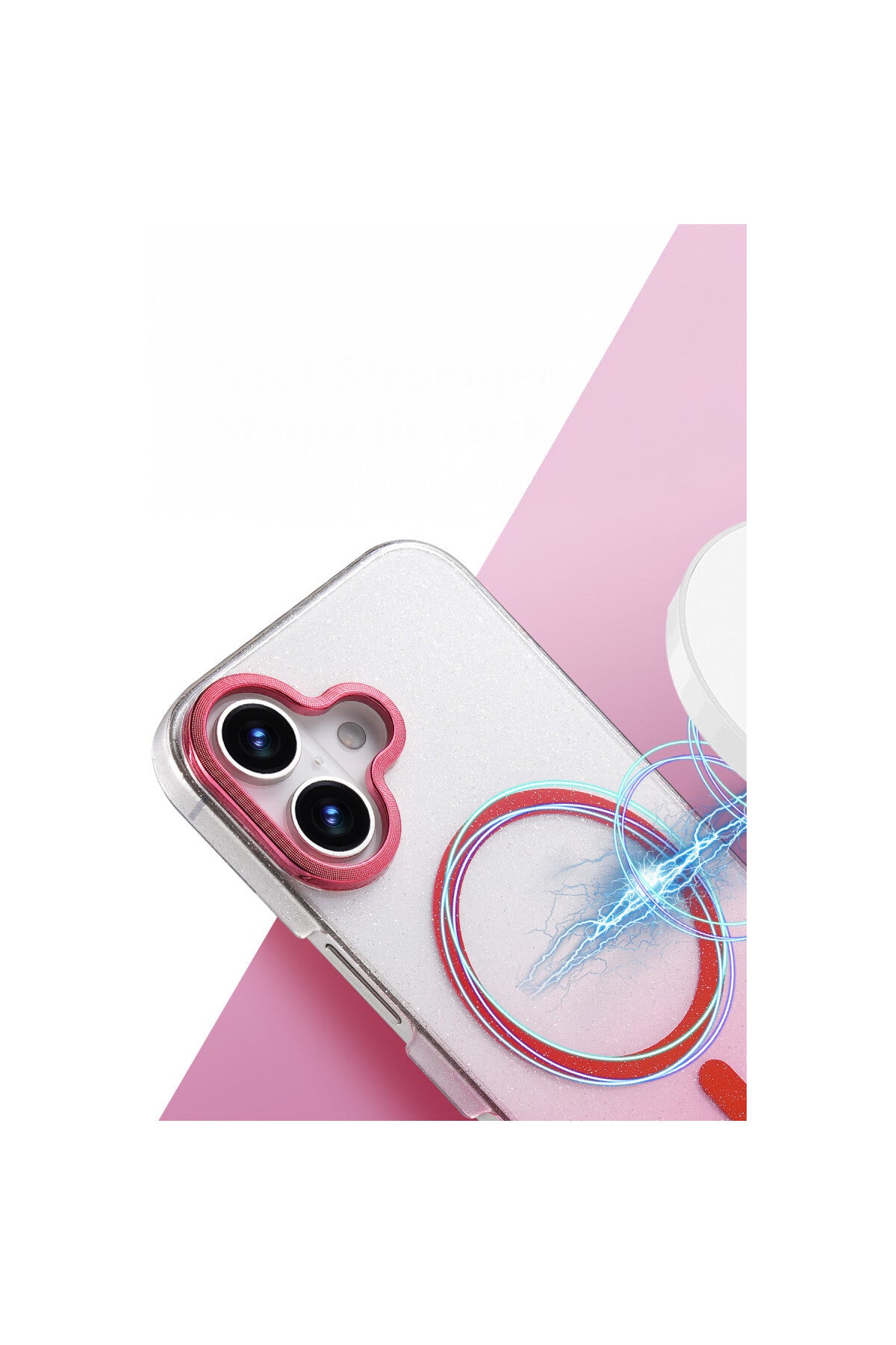 Apple iPhone 16 Uyumlu Glossy Magsafe Kapak - Siyah