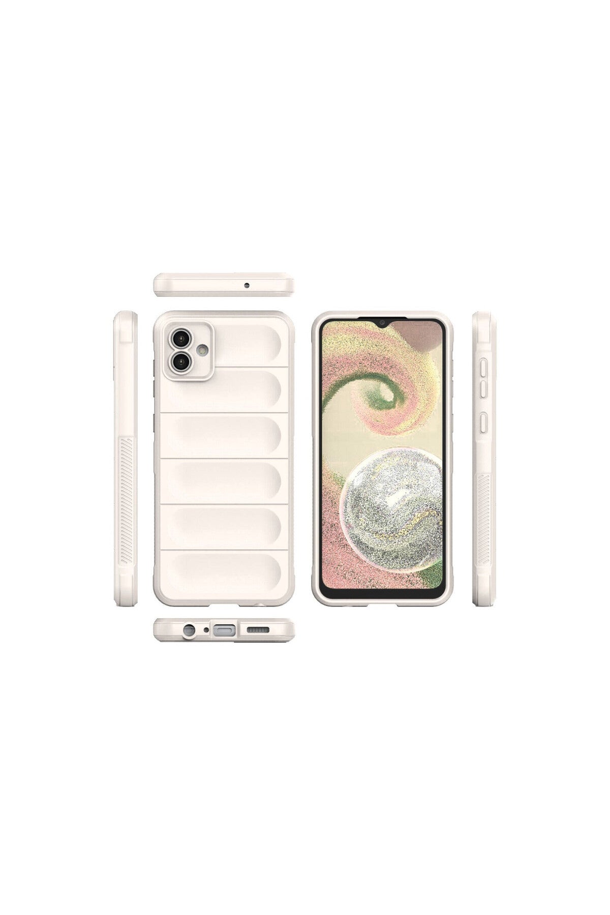 Samsung Galaxy A04 Uyumlu Kılıf Optimum Silikon - Krem