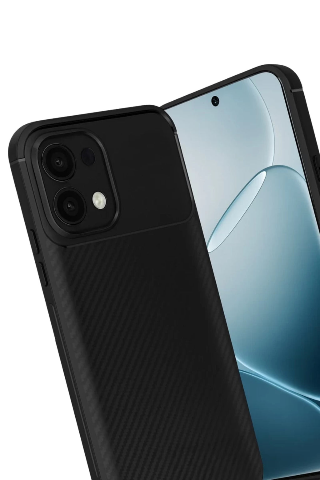 Oppo A6 Pro 4G Uyumlu Auto Focus Karbon Kapak - Siyah