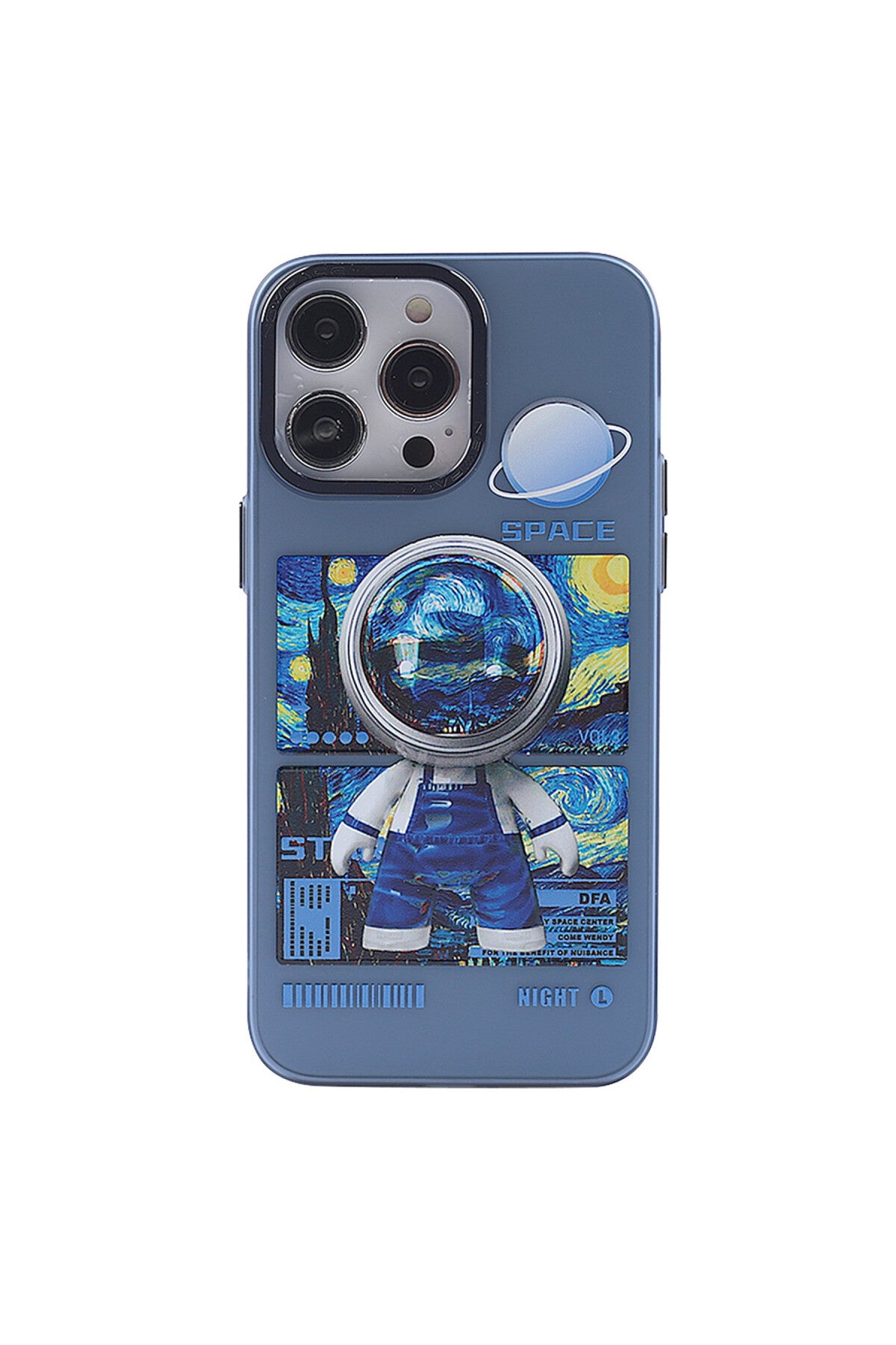 Apple iPhone 14 Pro Uyumlu Kılıf Prada Desenli Kapak - Prada Mavi - 1