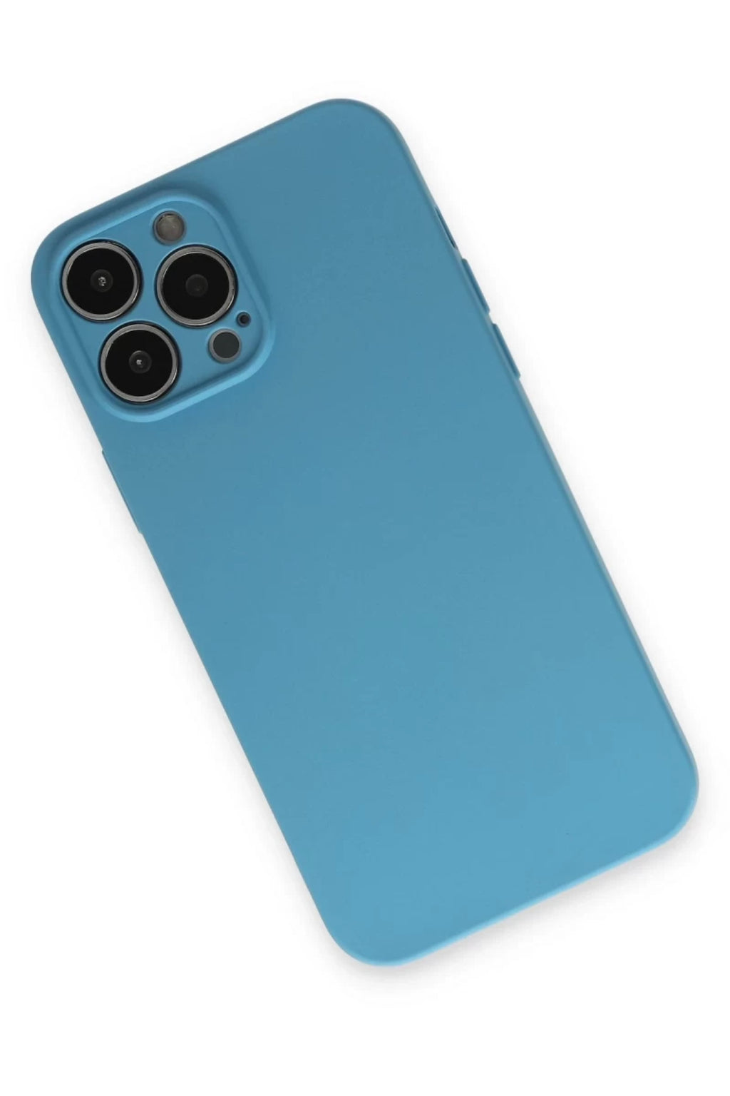 Apple iPhone 13 Pro Max Uyumlu Kılıf Nano içi Kadife Silikon - Mavi