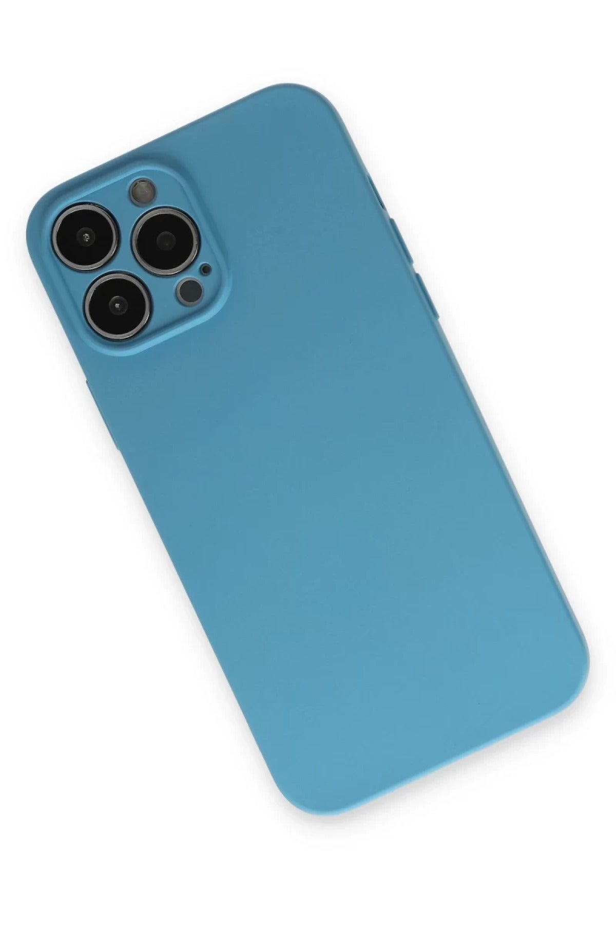 Apple iPhone 13 Pro Max Uyumlu Kılıf Nano içi Kadife Silikon - Mavi