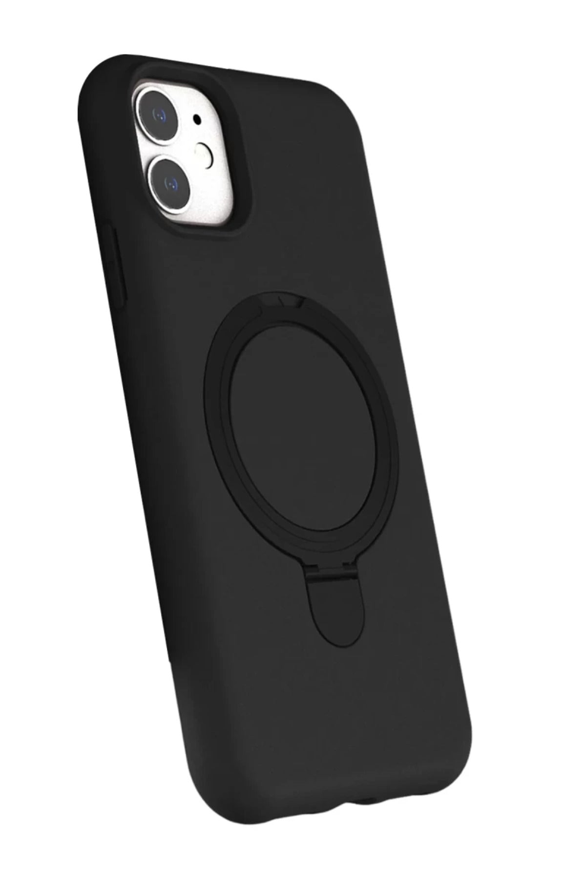 Apple iPhone 11 Uyumlu Regal Magsafe Standlı Kapak - Siyah
