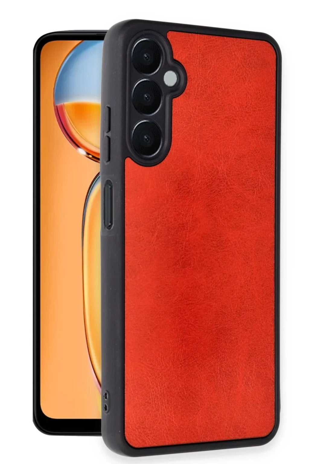 Samsung Galaxy A55 5G Uyumlu Kılıf Aras Deri Kapak - Kırmızı