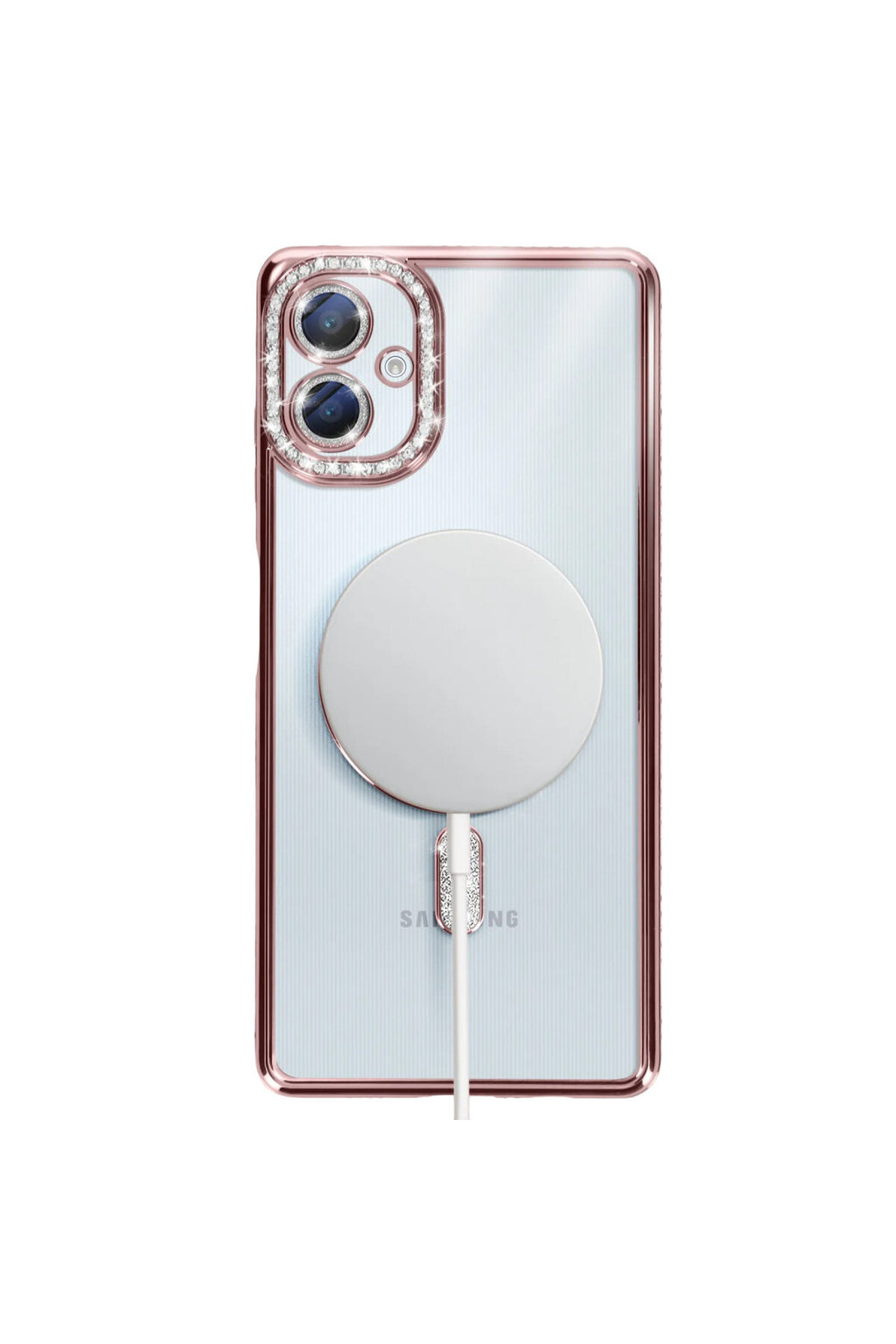 Samsung Galaxy A06 Uyumlu Joke Simli Magneticsafe Kılıf - Pembe