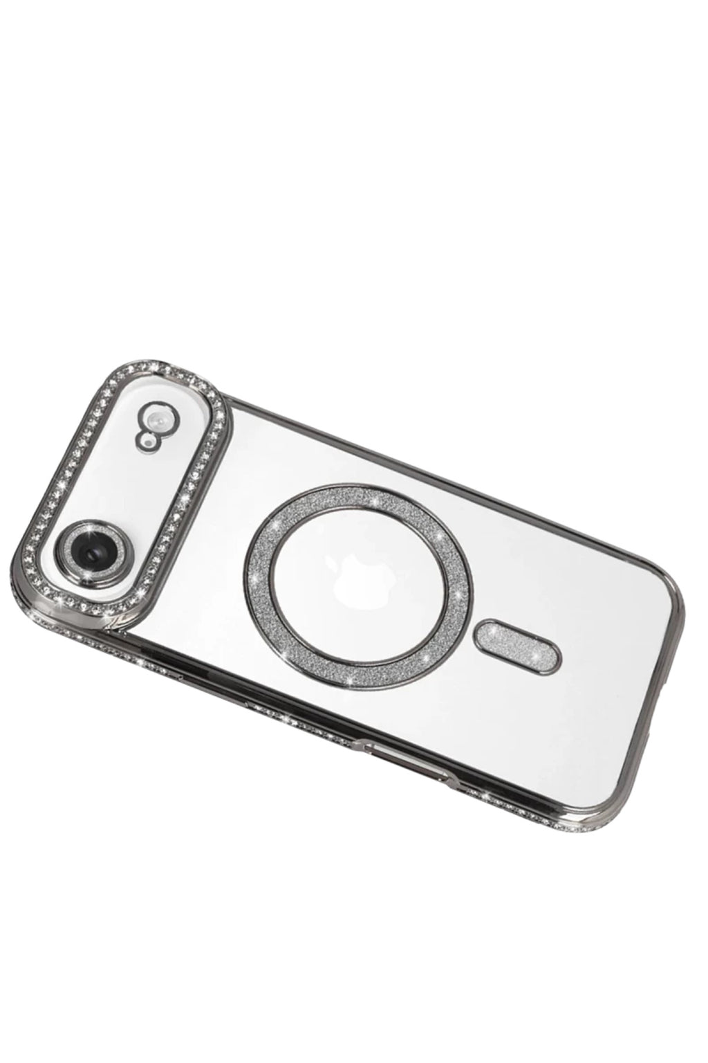 Apple iPhone 17 Air Uyumlu Joke Simli Magneticsafe Kılıf - Gümüş