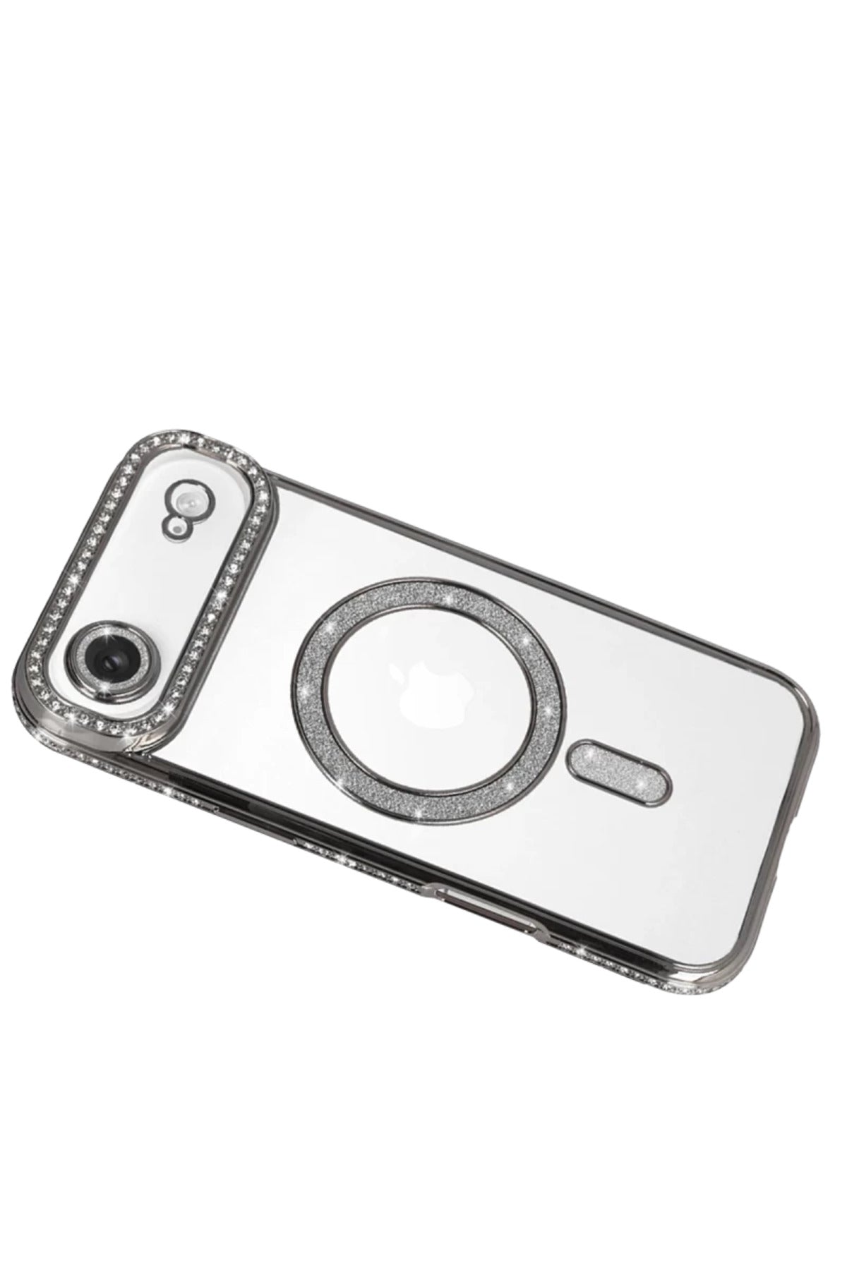 Apple iPhone 17 Air Uyumlu Joke Simli Magneticsafe Kılıf - Gümüş