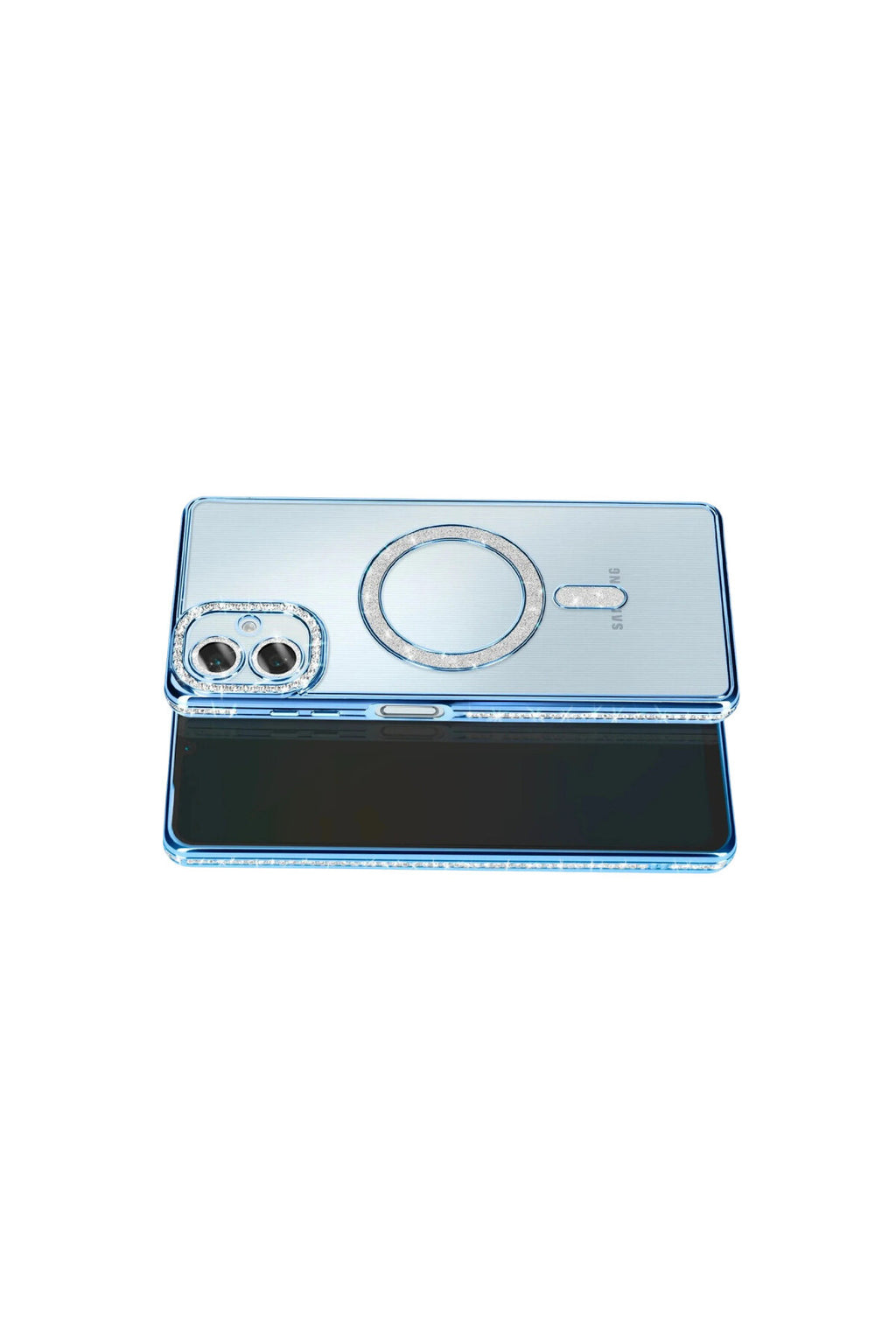 Samsung Galaxy A07 4G Uyumlu Joke Simli Magneticsafe Kılıf - Mavi