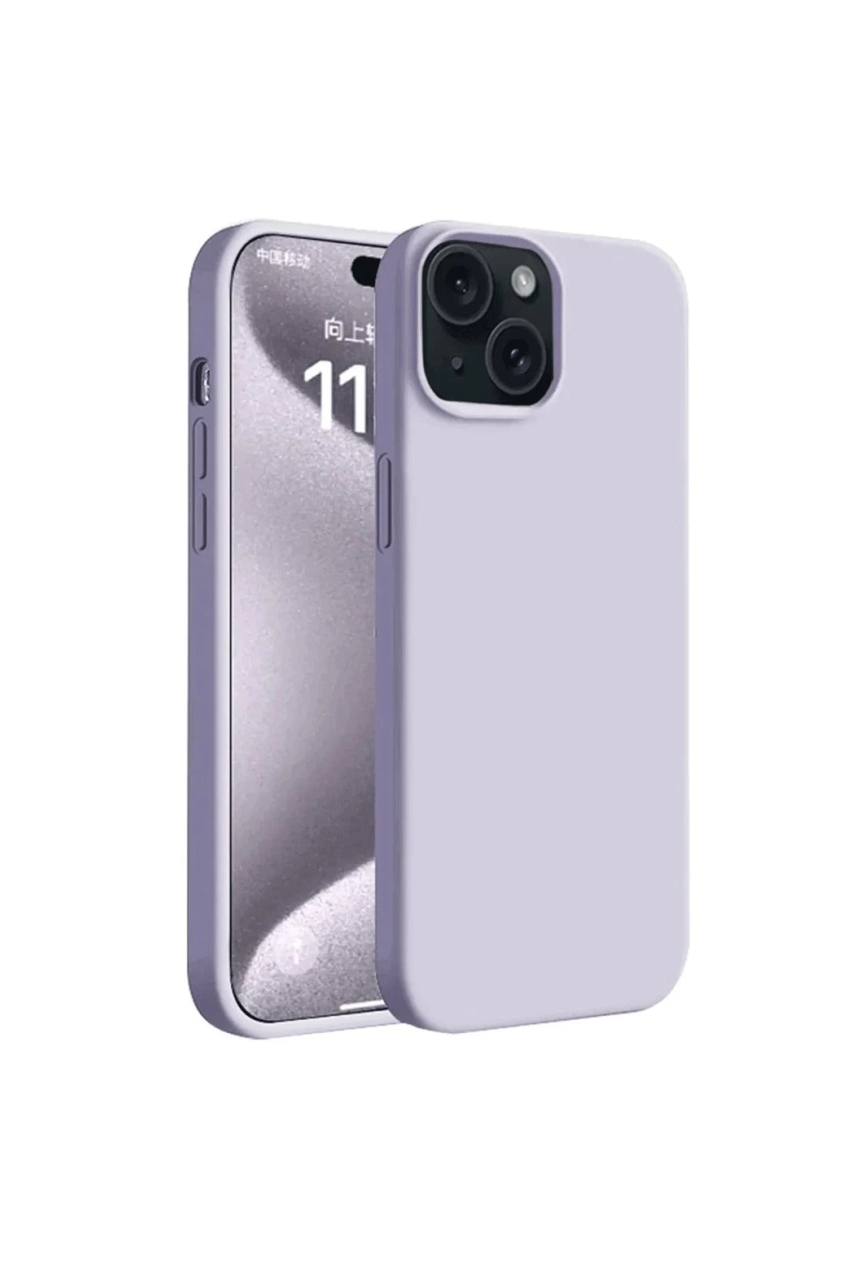 Apple iPhone 15 Plus Uyumlu Kılıf First Silikon - Lila