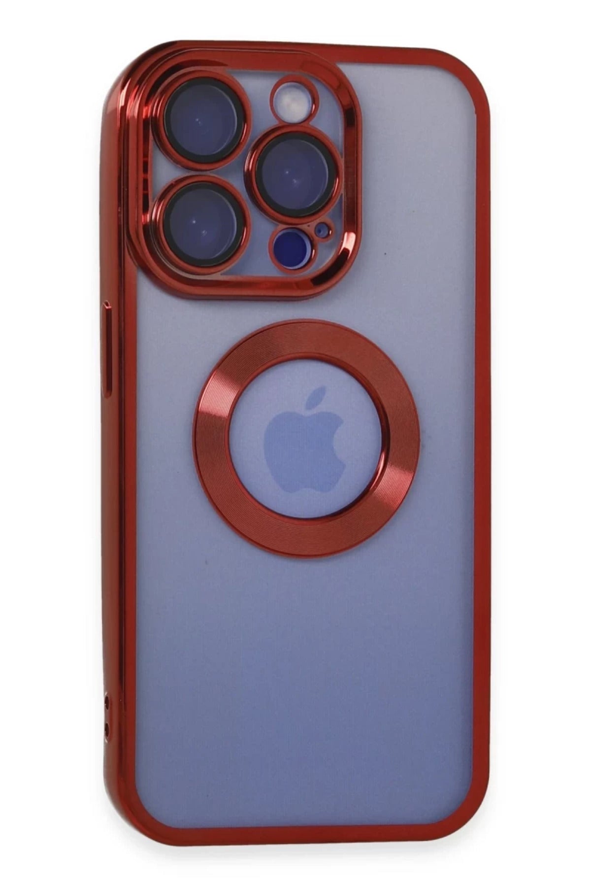 Apple iPhone 15 Pro Uyumlu Kılıf Slot Silikon - Kırmızı