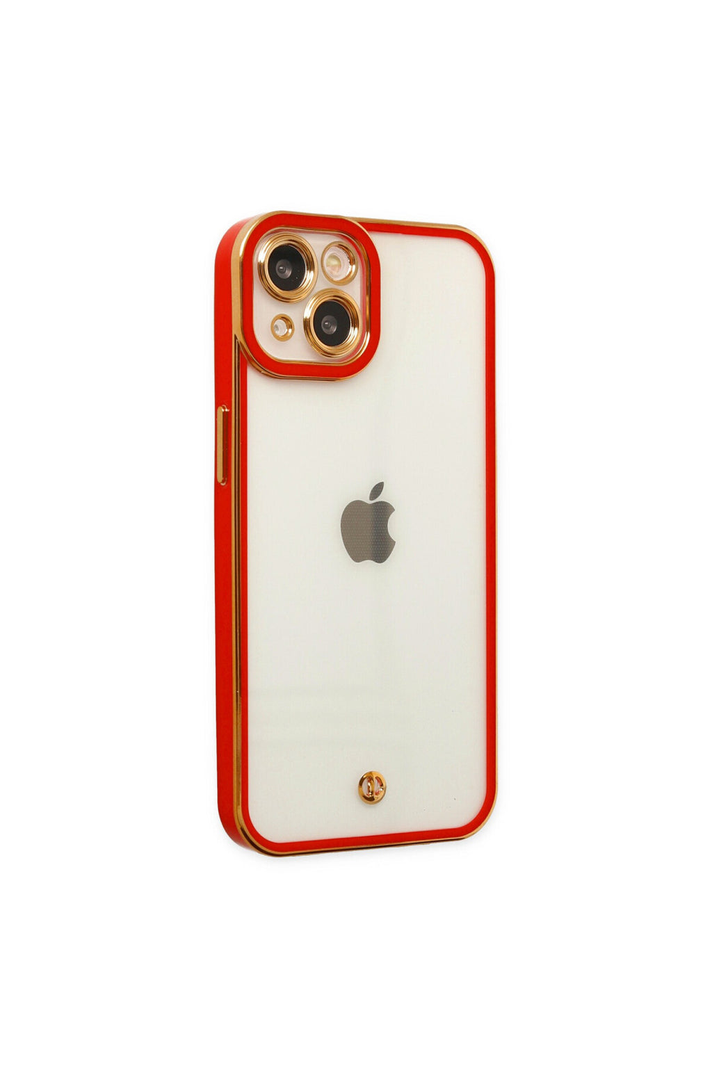 Apple iPhone 14 Plus Uyumlu Kılıf Liva Lens Silikon - Kırmızı