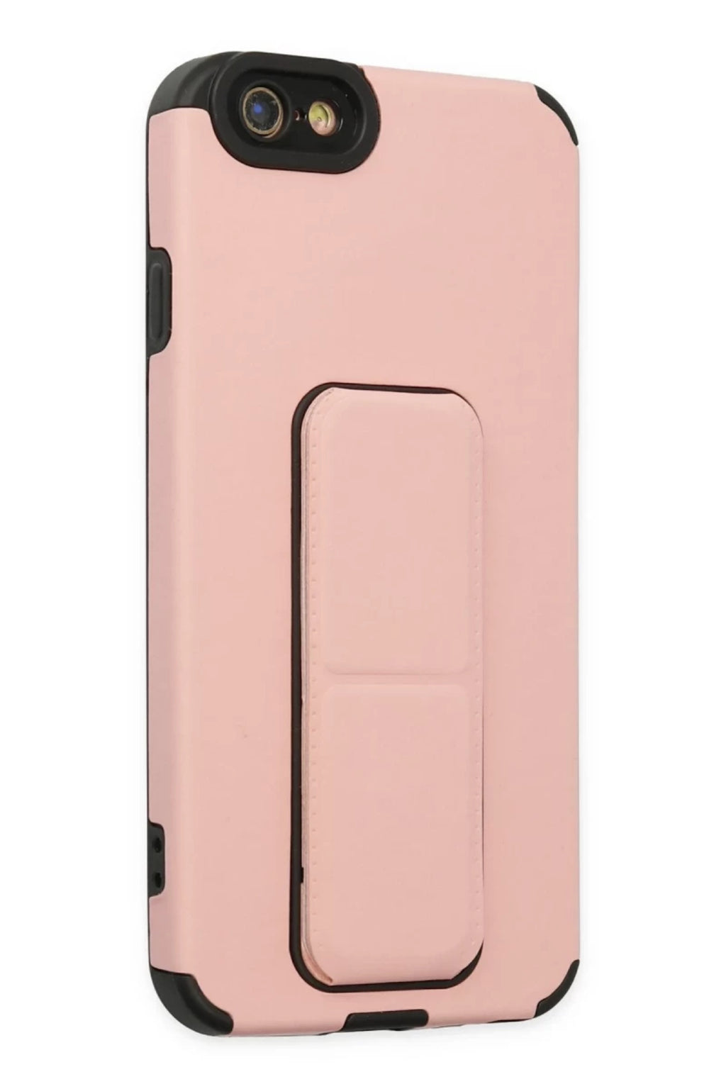Apple iPhone 6 Uyumlu Kılıf Mega Standlı Silikon - Pudra